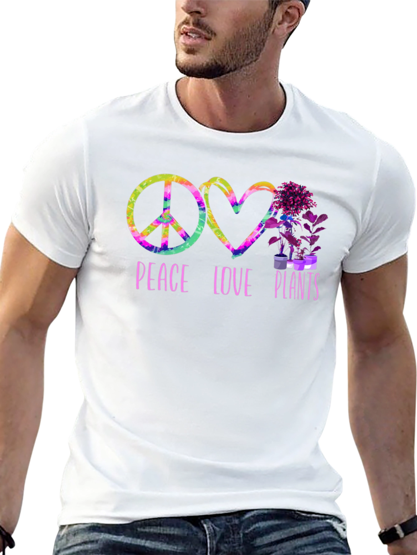 Peace Love Plants Graphic T-Shirt