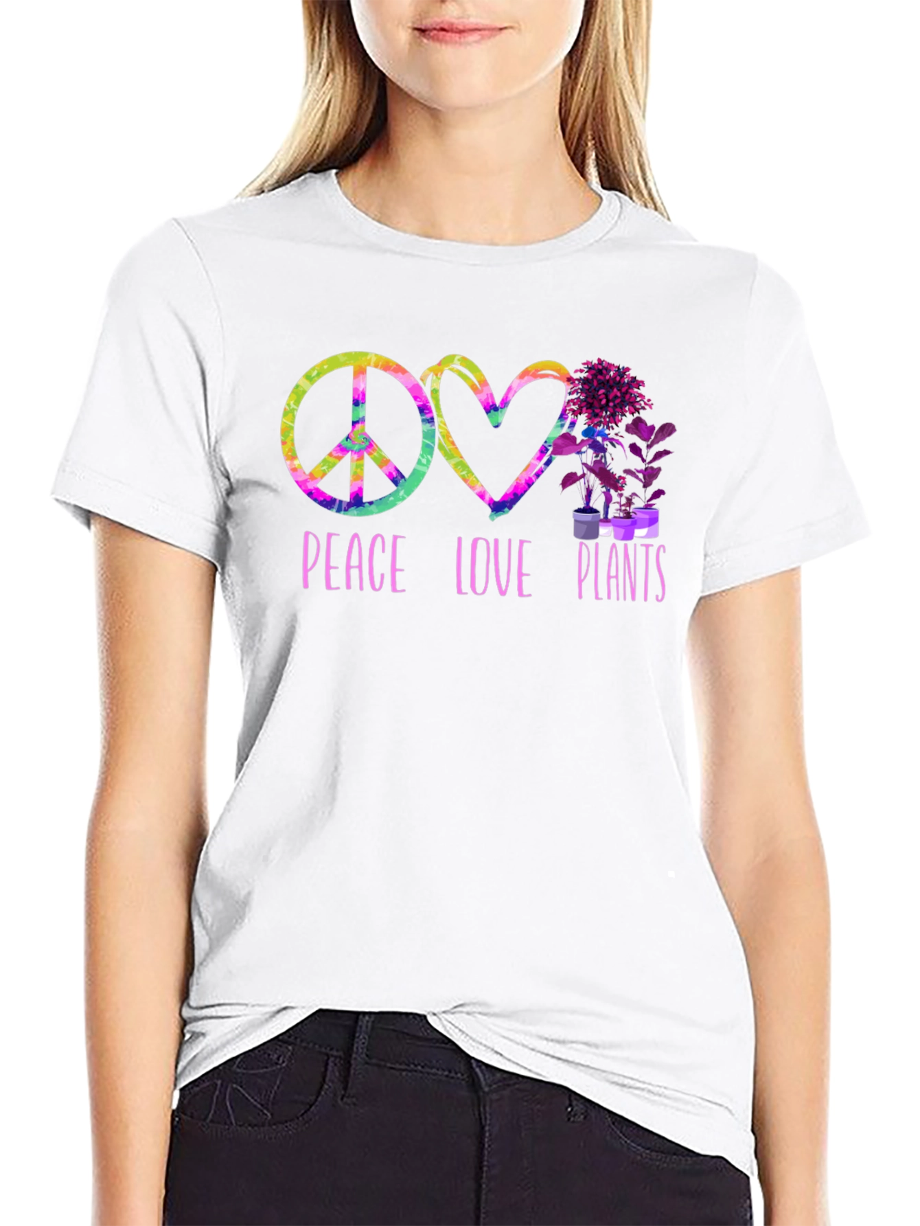Peace Love Plants Graphic T-Shirt