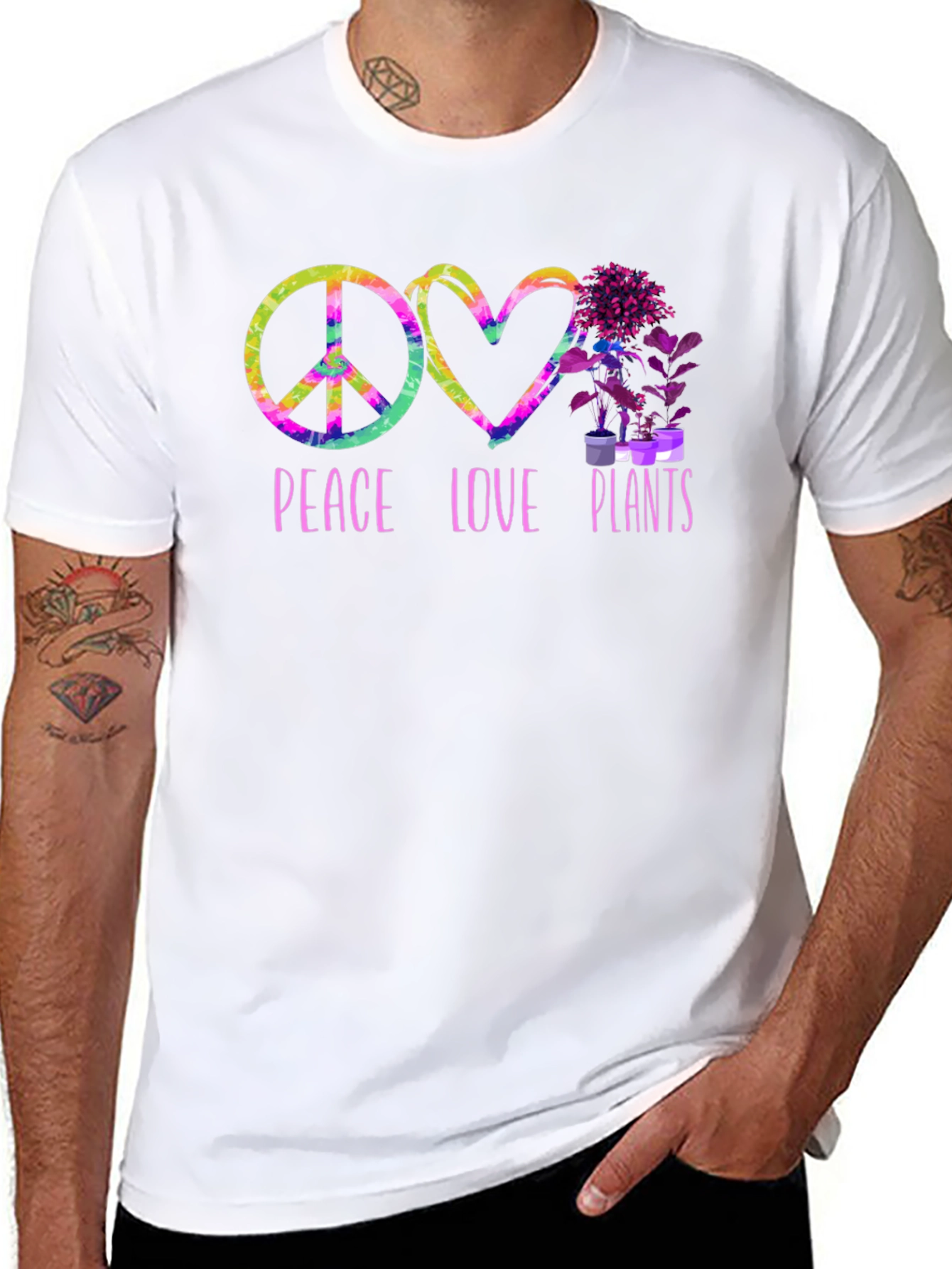 Peace Love Plants Graphic T-Shirt