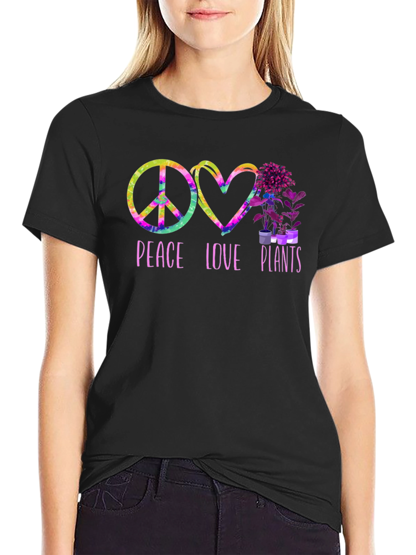 Peace Love Plants Graphic T-Shirt