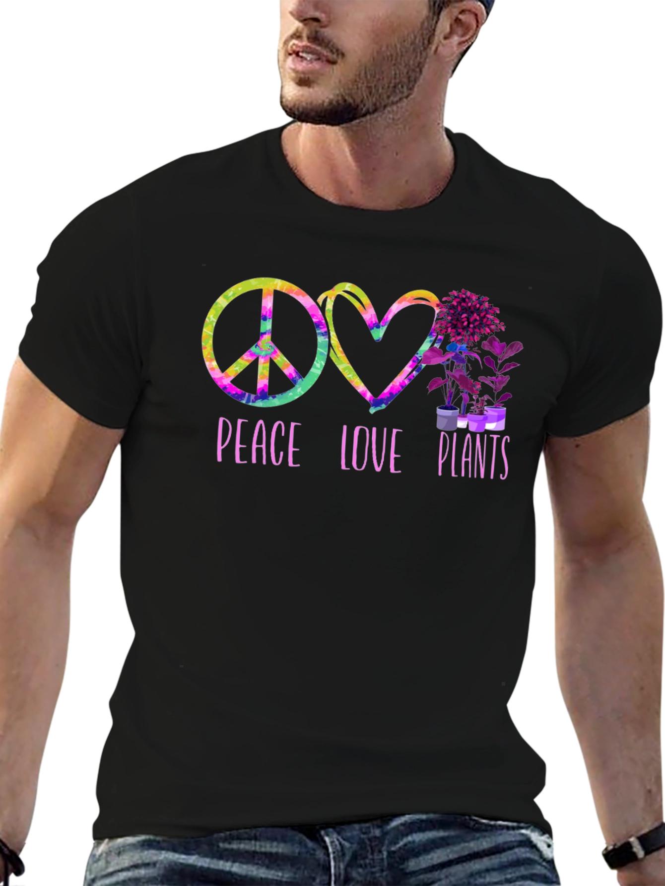 Peace Love Plants Graphic T-Shirt