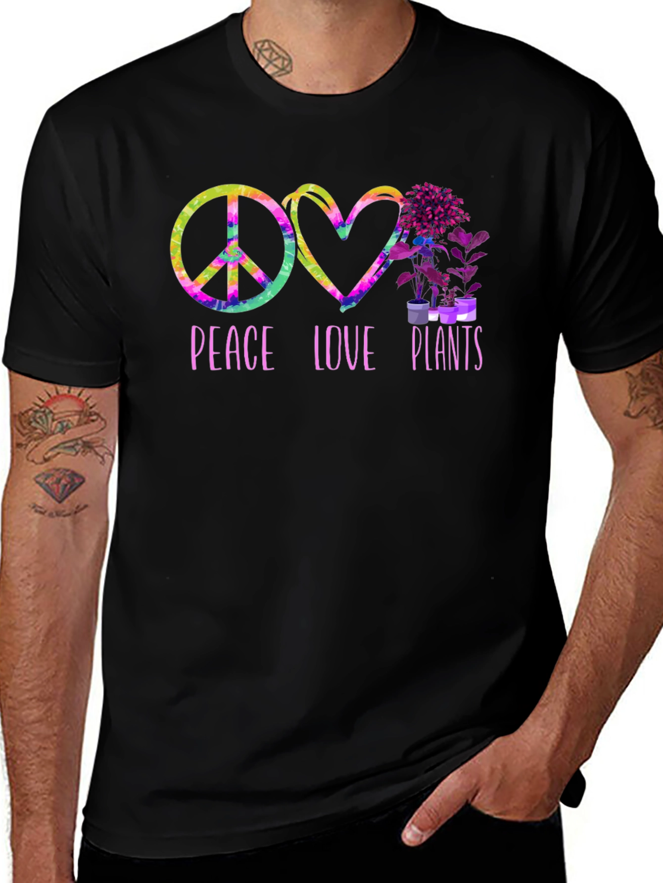 Peace Love Plants Graphic T-Shirt