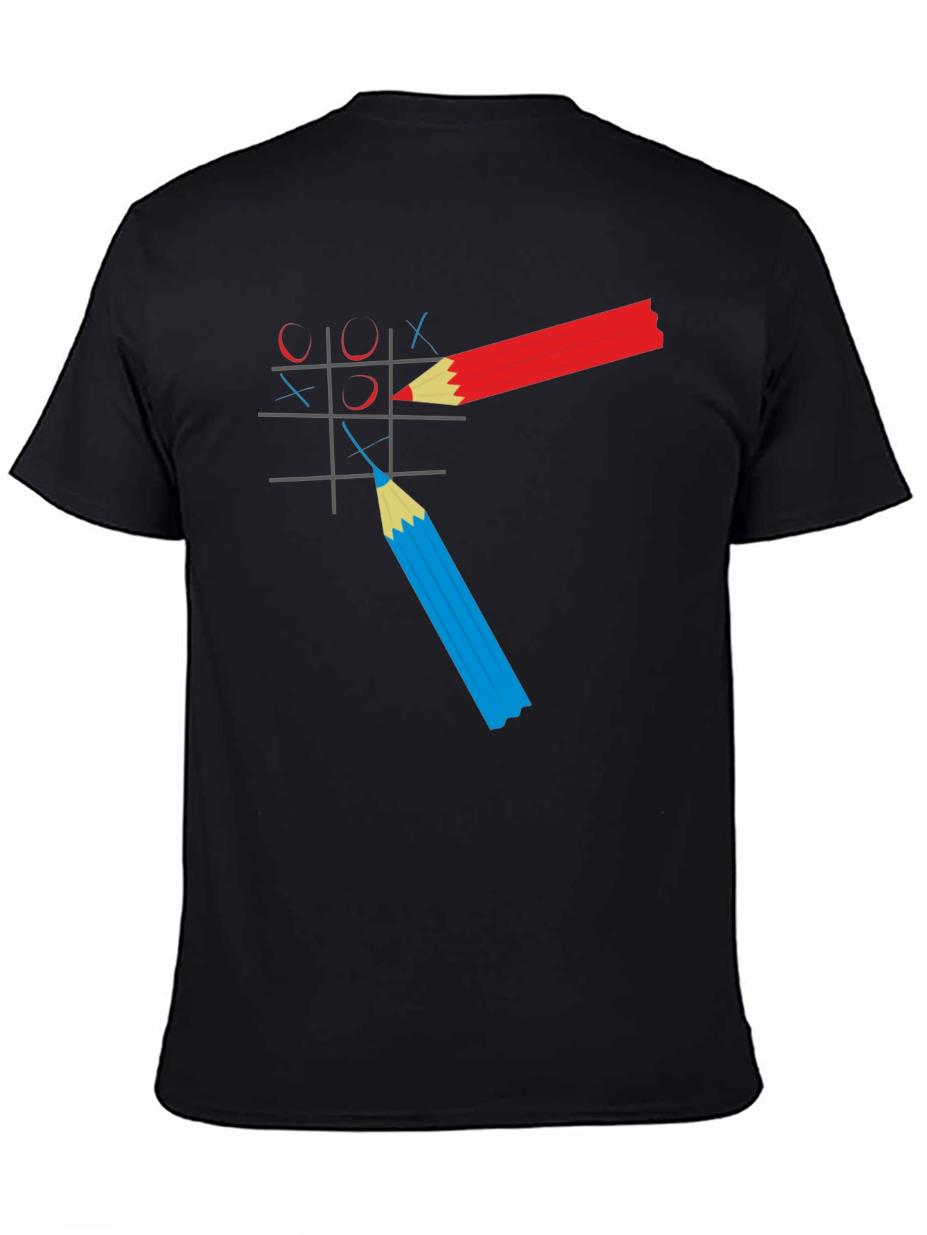 Tic-Tac-Toe Graphic Tee - Pencil Game T-Shirt