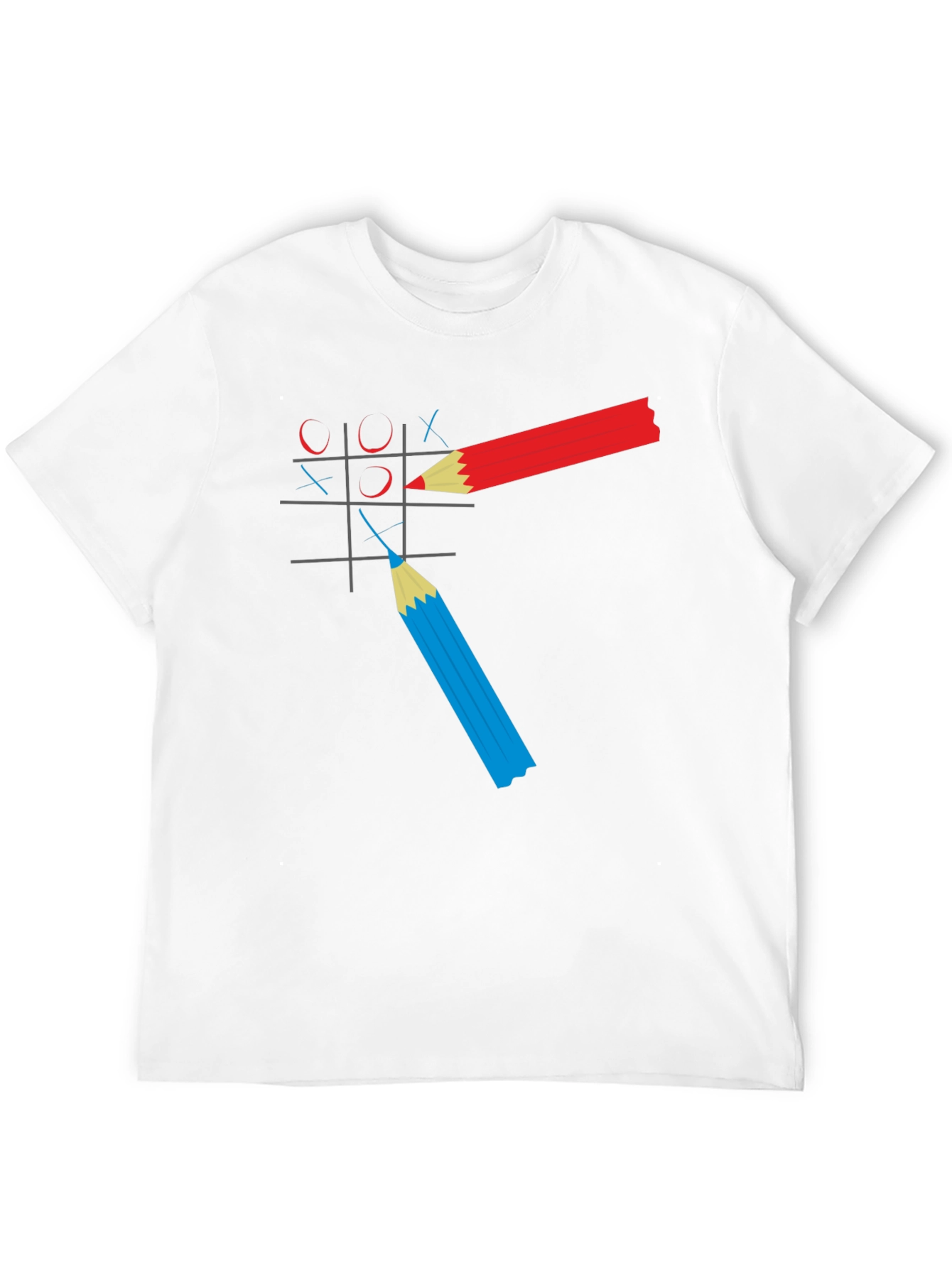 Tic-Tac-Toe Graphic Tee - Pencil Game T-Shirt