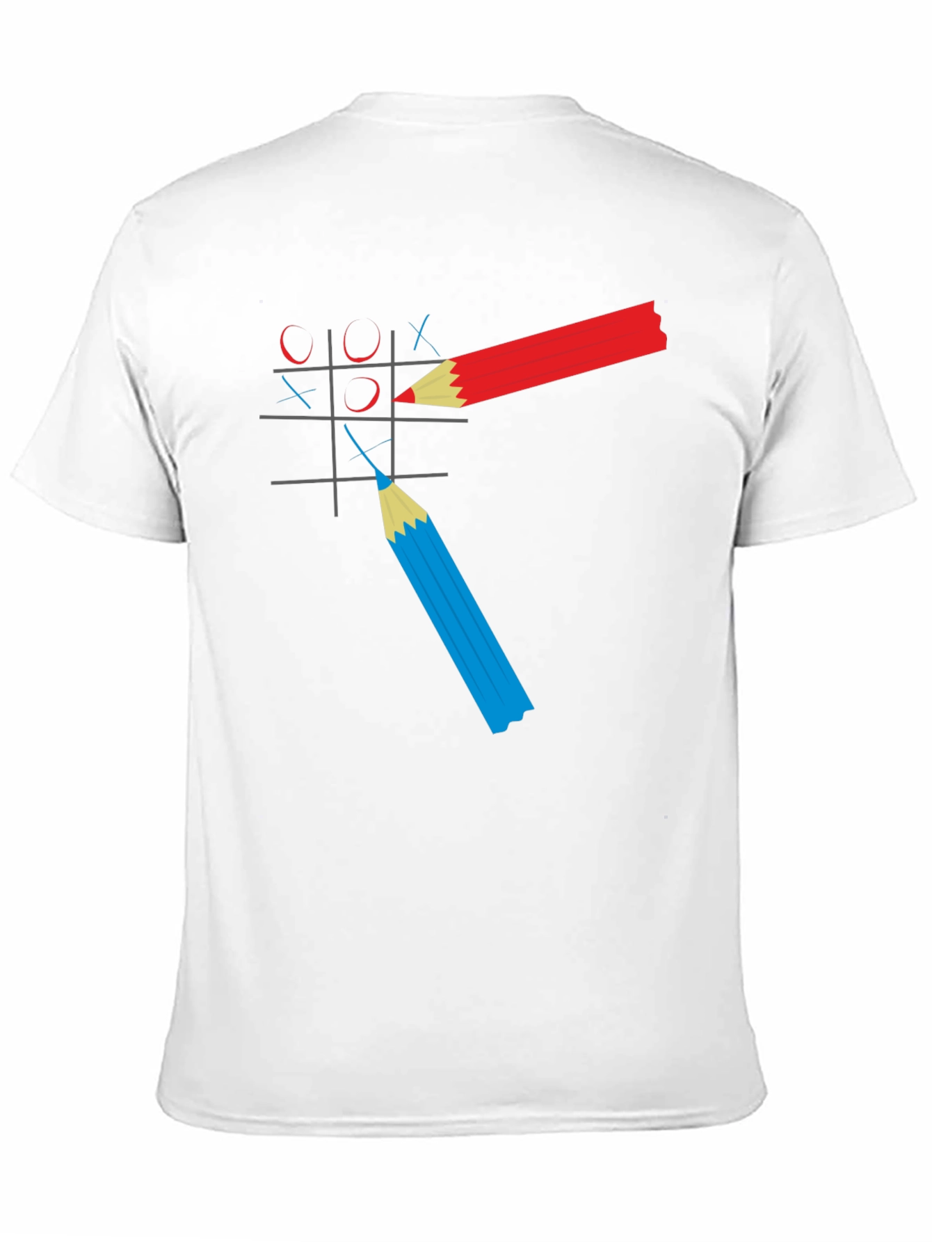 Tic-Tac-Toe Graphic Tee - Pencil Game T-Shirt