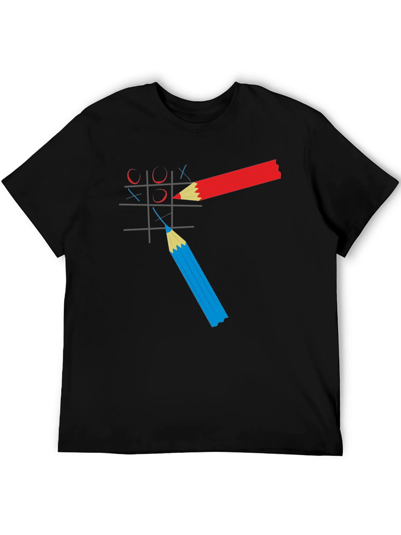 Tic-Tac-Toe Graphic Tee - Pencil Game T-Shirt