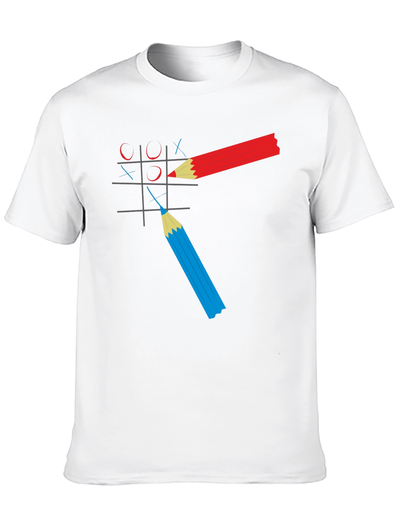 Tic-Tac-Toe Graphic Tee - Pencil Game T-Shirt