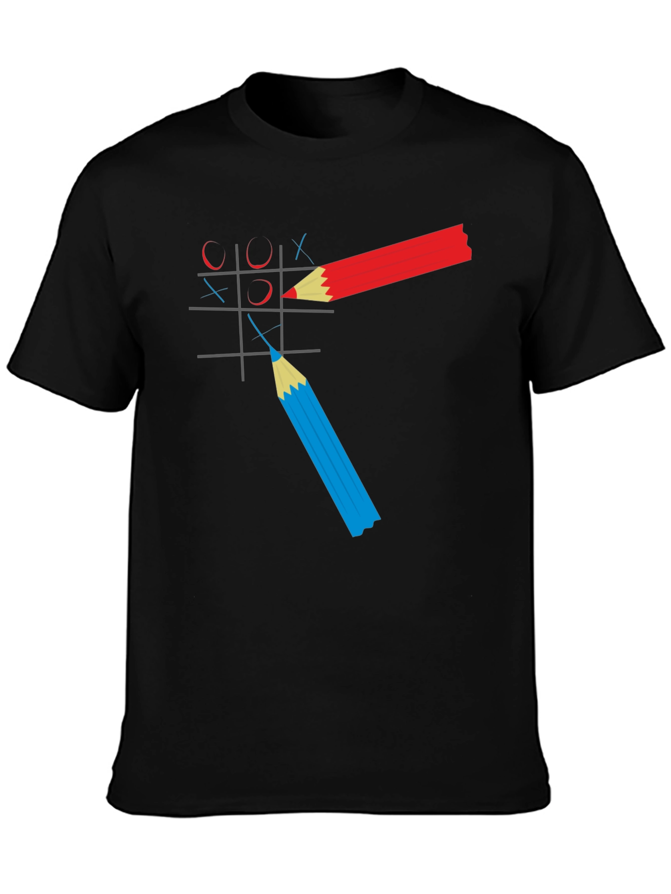 Tic-Tac-Toe Graphic Tee - Pencil Game T-Shirt