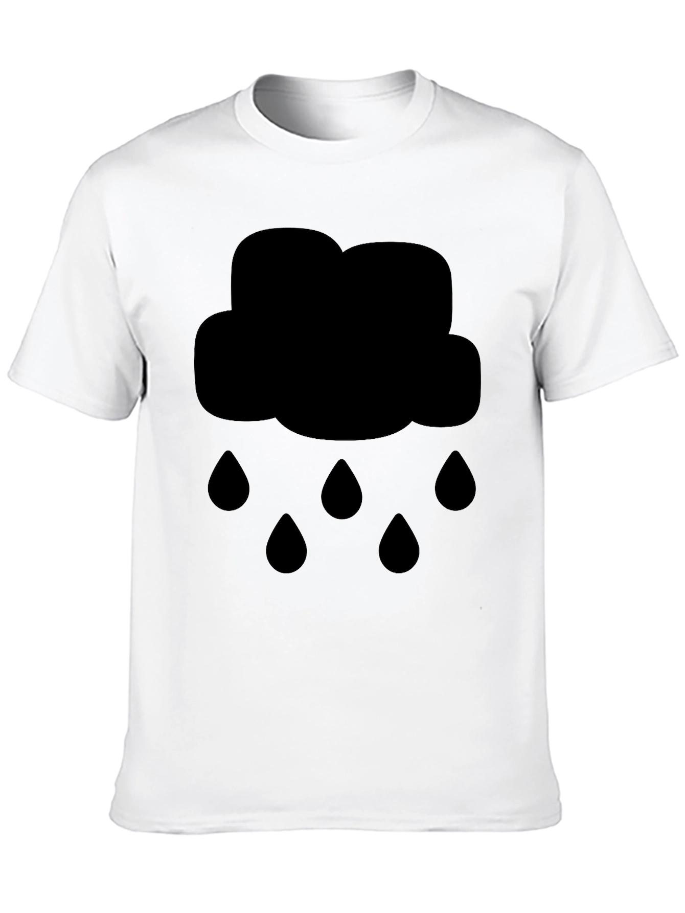 Black Cloud Rain T-Shirt - Weather Graphic Tee