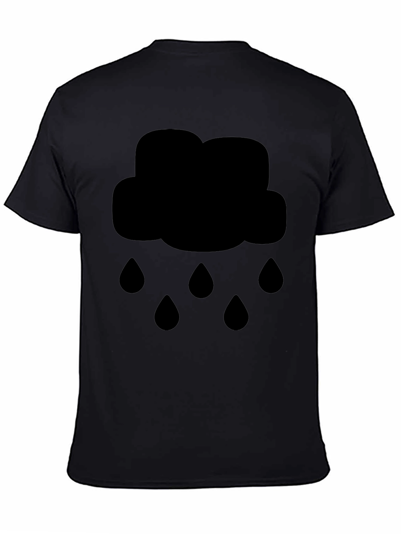 Black Cloud Rain T-Shirt - Weather Graphic Tee