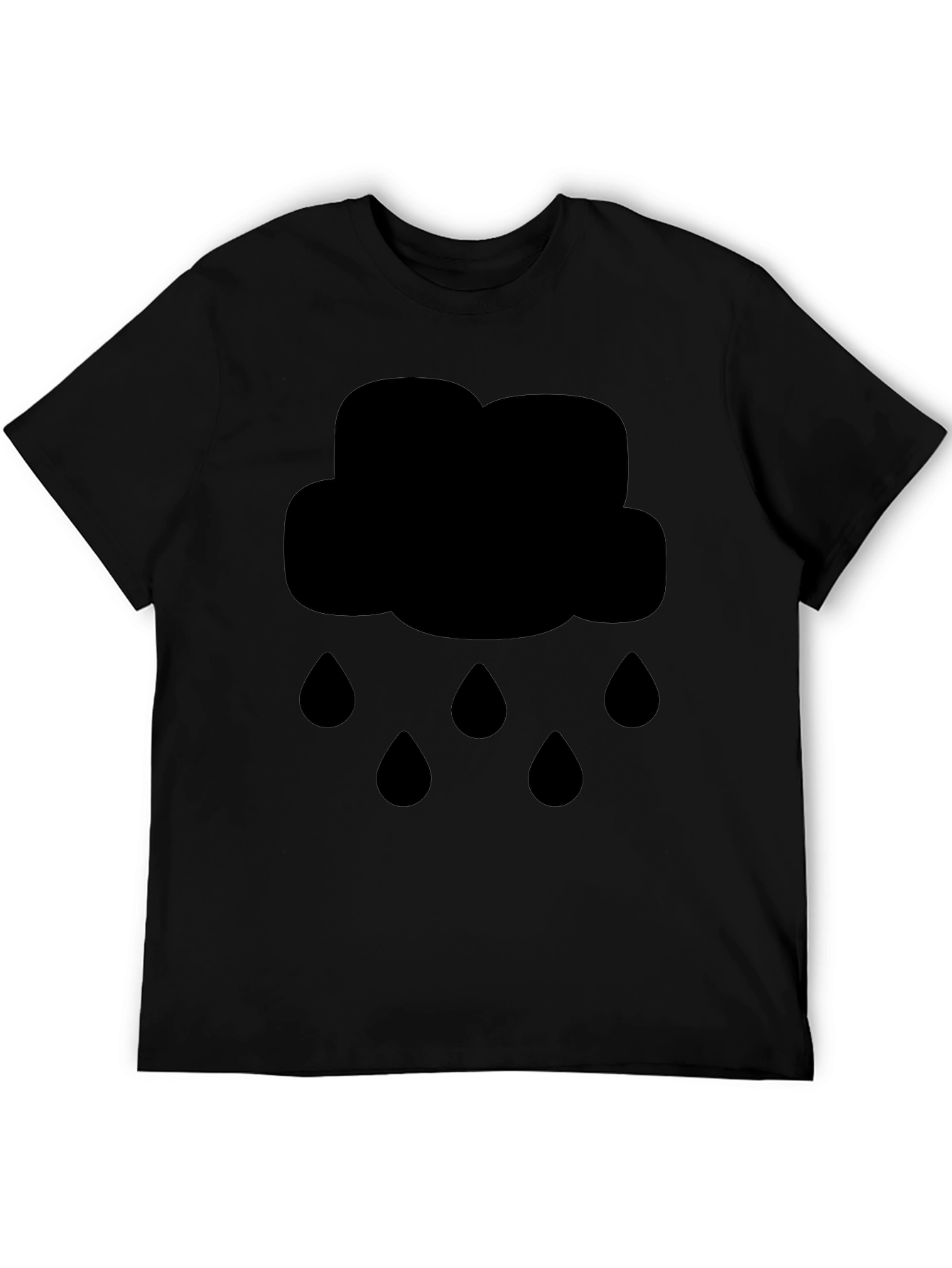 Black Cloud Rain T-Shirt - Weather Graphic Tee