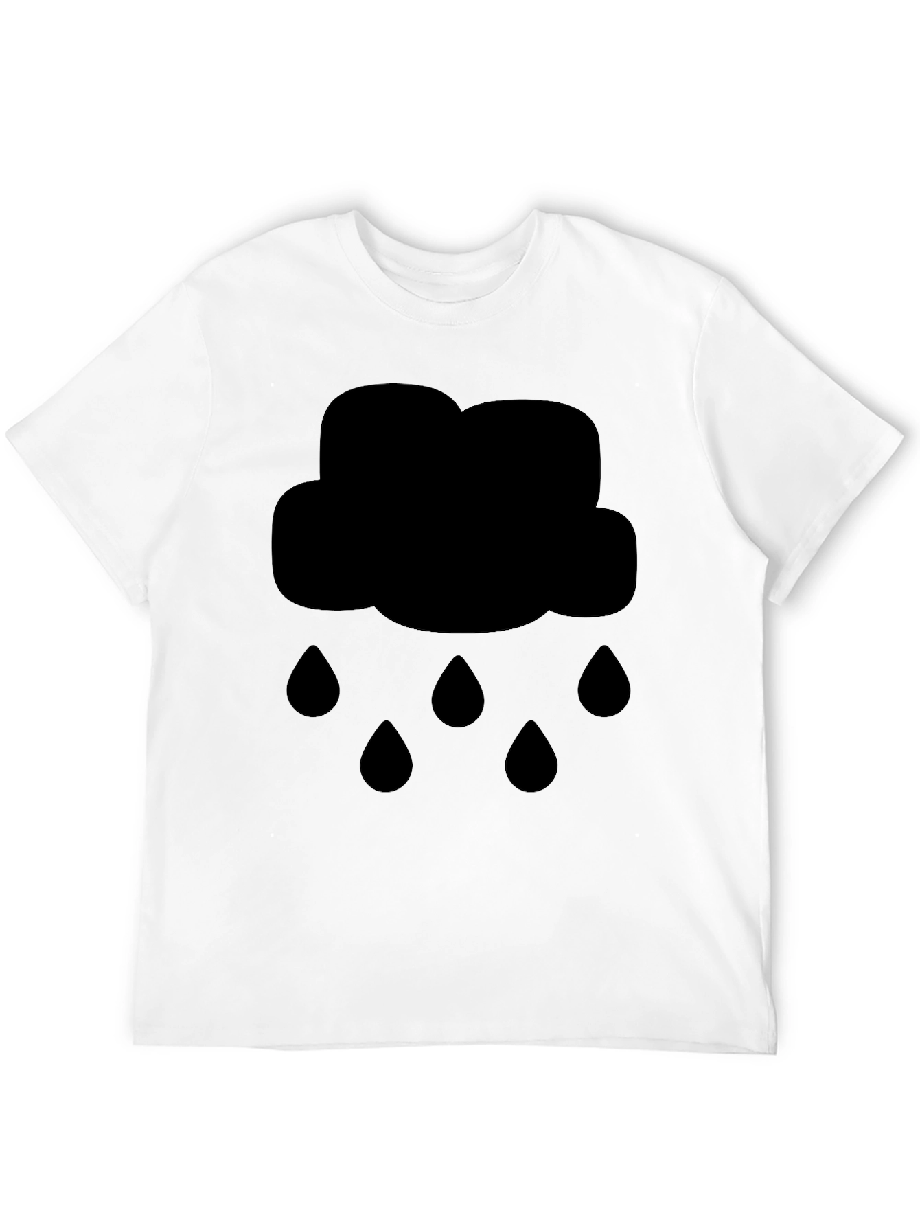 Black Cloud Rain T-Shirt - Weather Graphic Tee