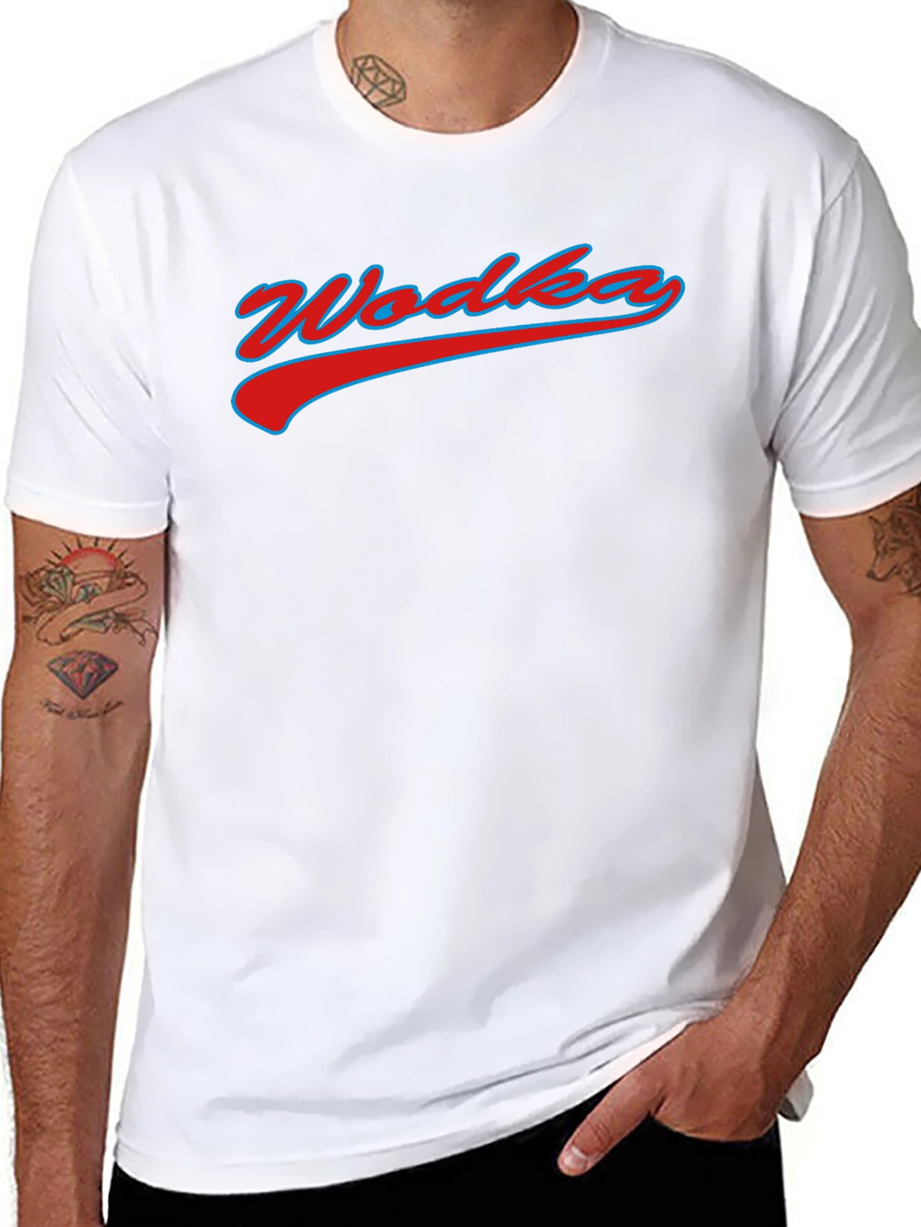 Vodka Graphic Tee - Classic Crew Neck T-Shirt