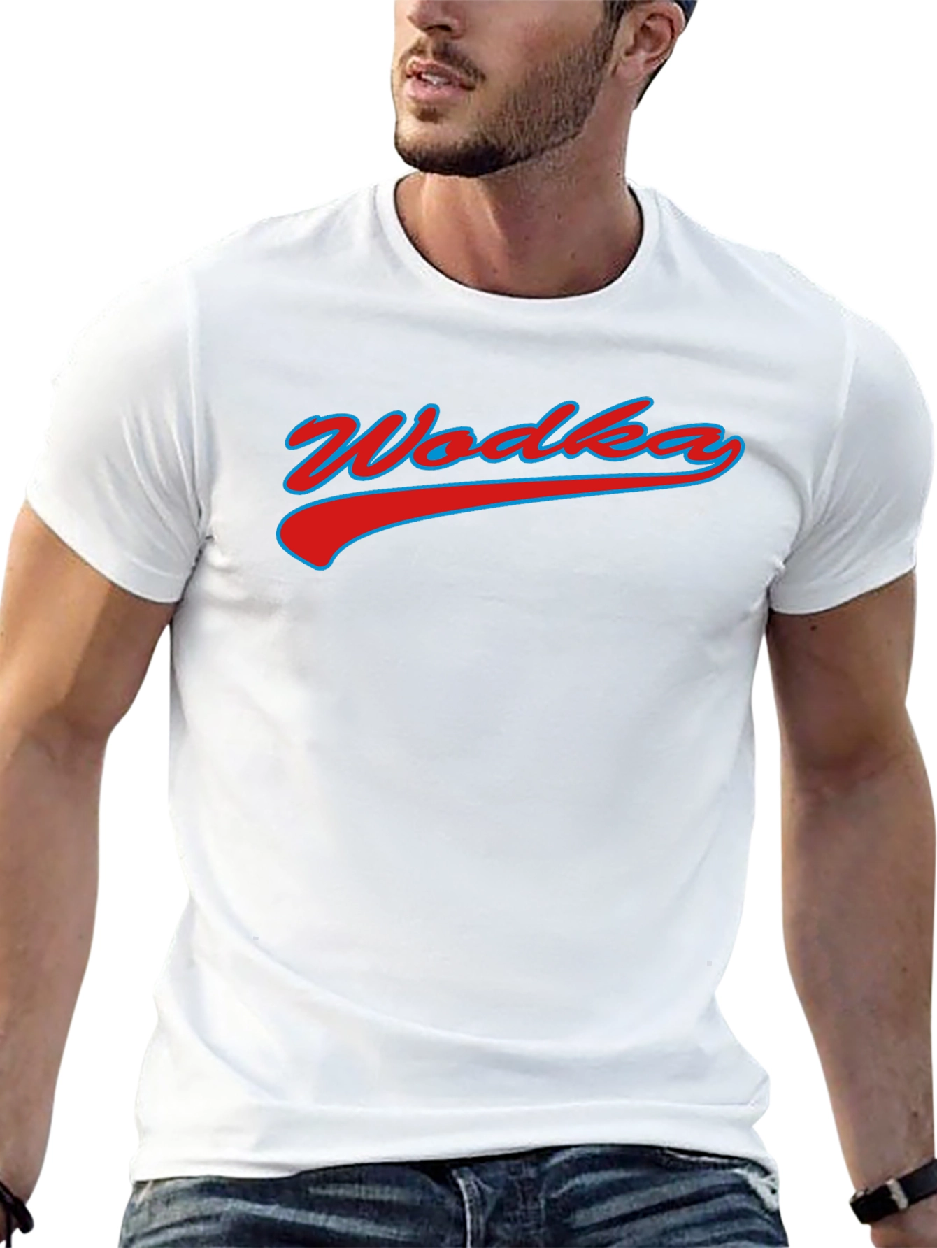 Vodka Graphic Tee - Classic Crew Neck T-Shirt