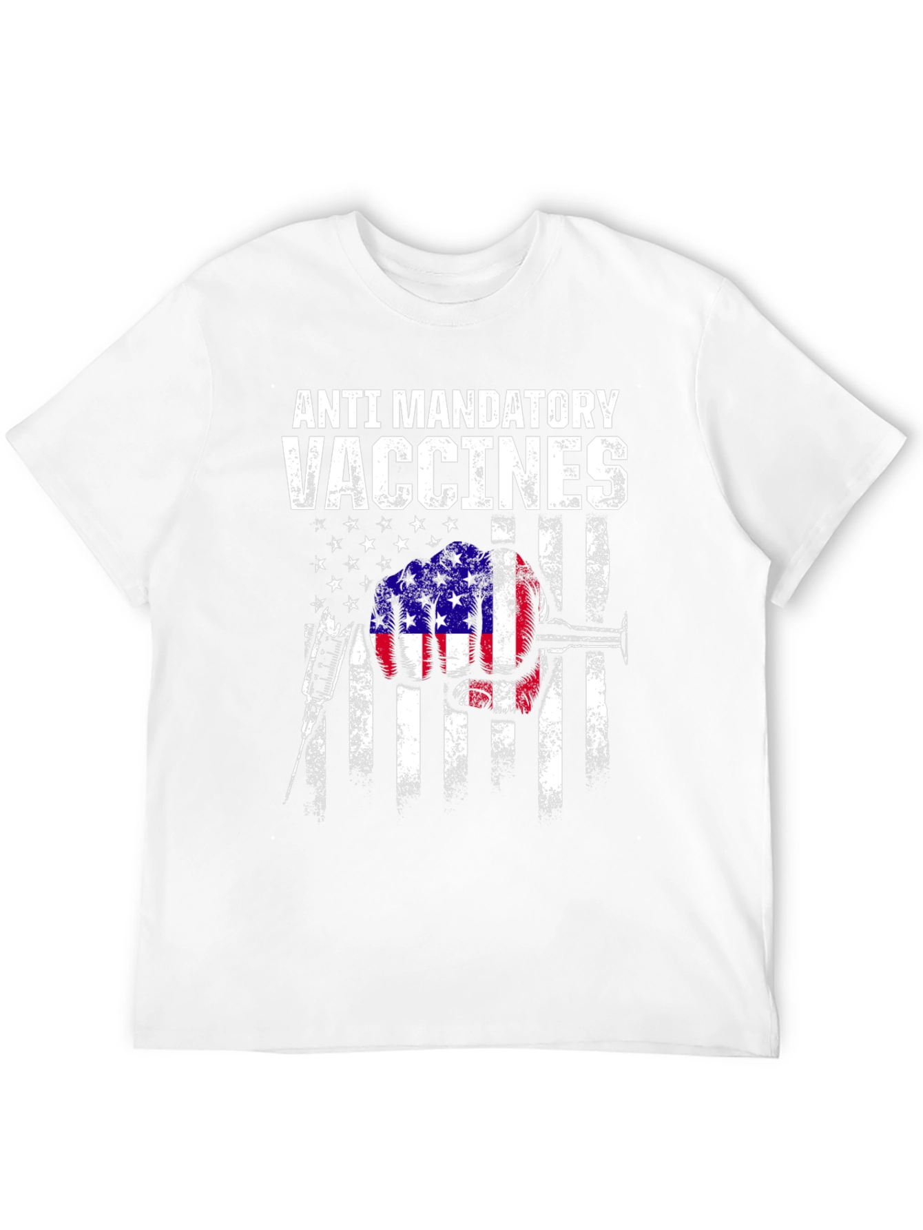 Anti Mandatory Vaccines T-Shirt Black Cotton