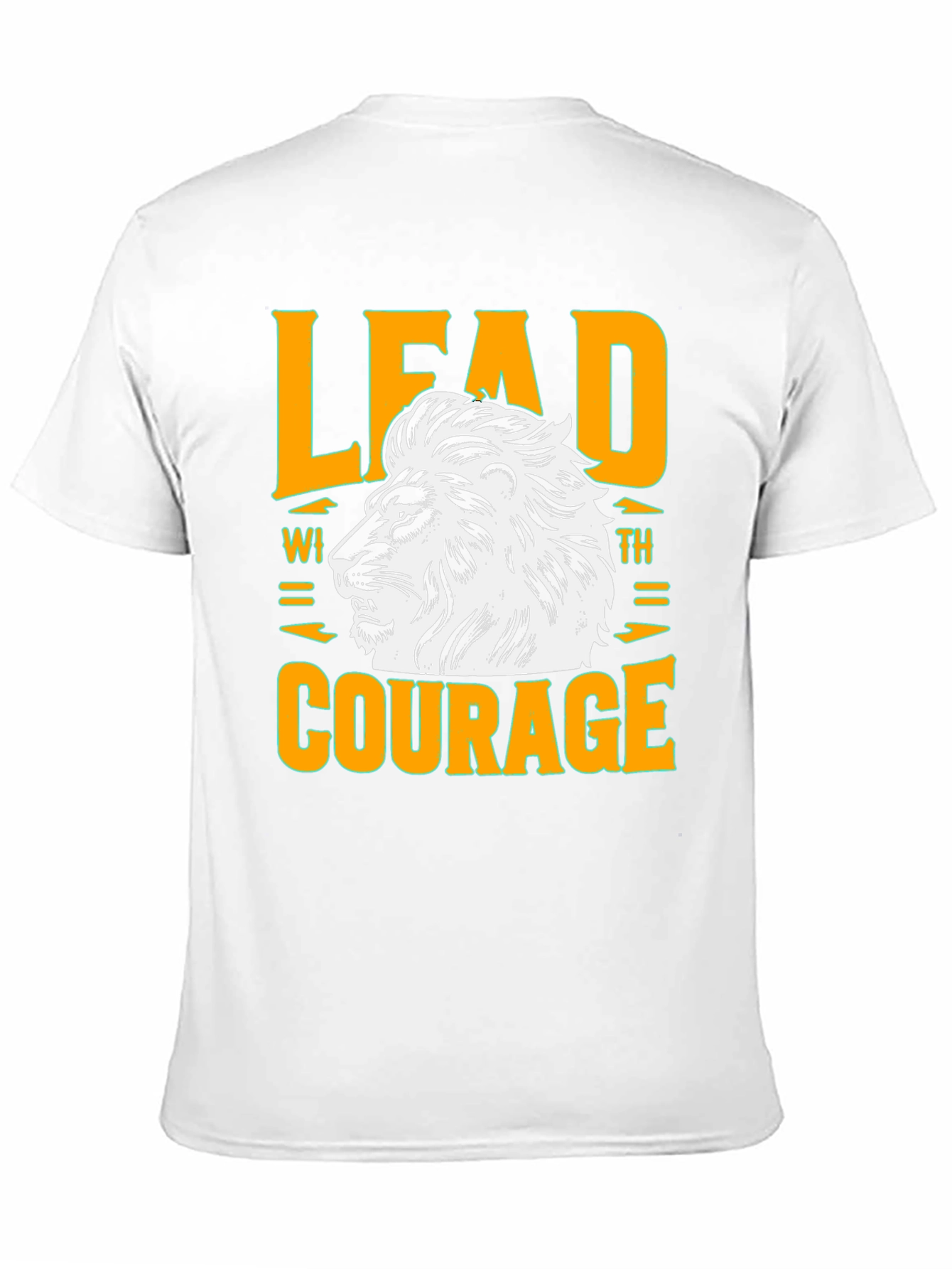 Lead with Courage Lion Graphic Black T-Shirt
