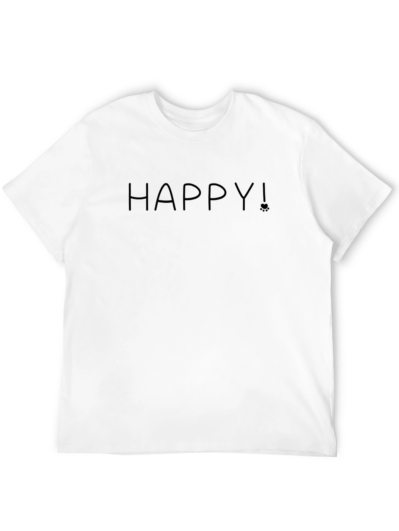 Happy! Black T-Shirt - Casual Wear