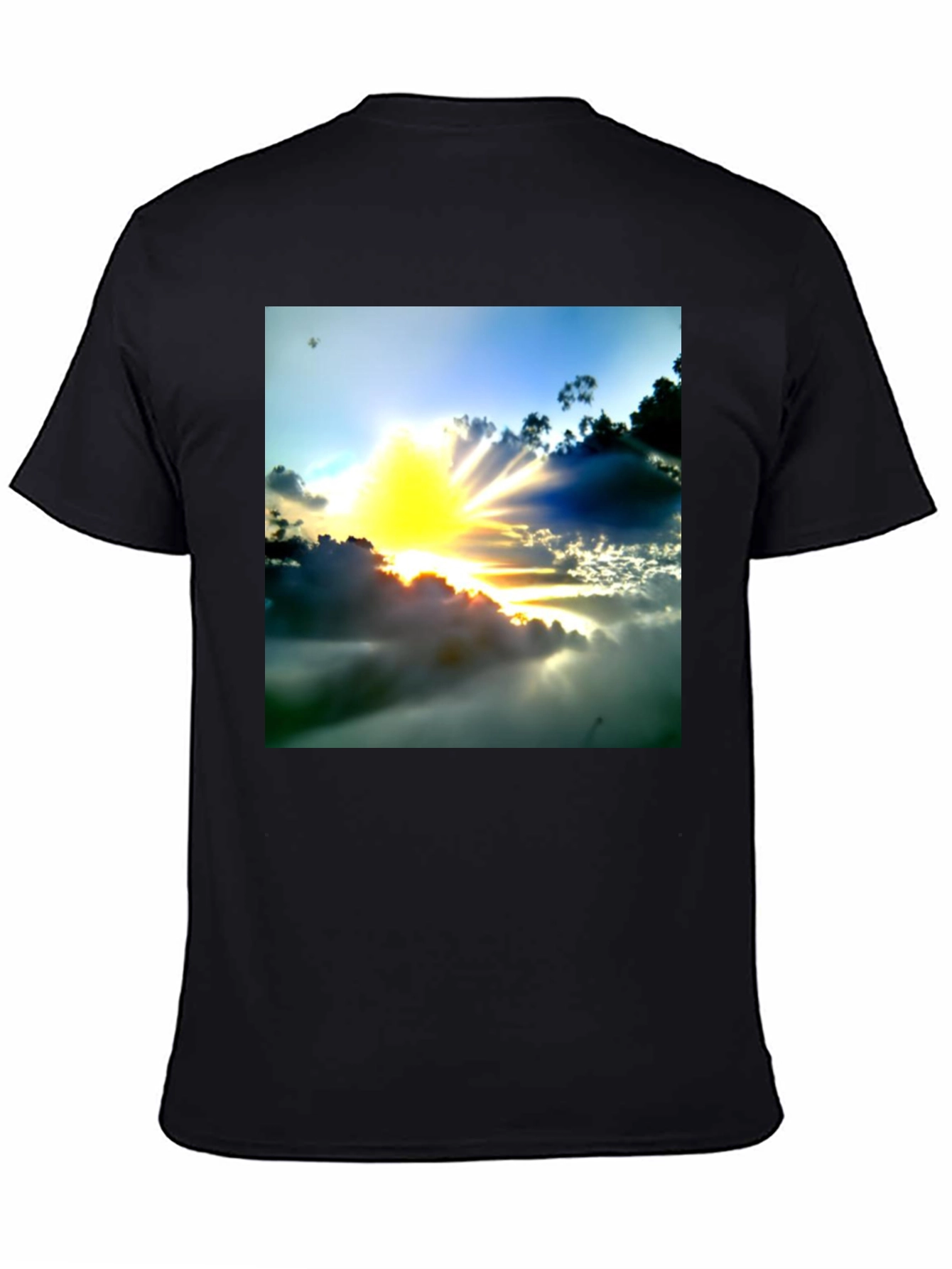 Sunrise Graphic Tee - Black Cotton Blend