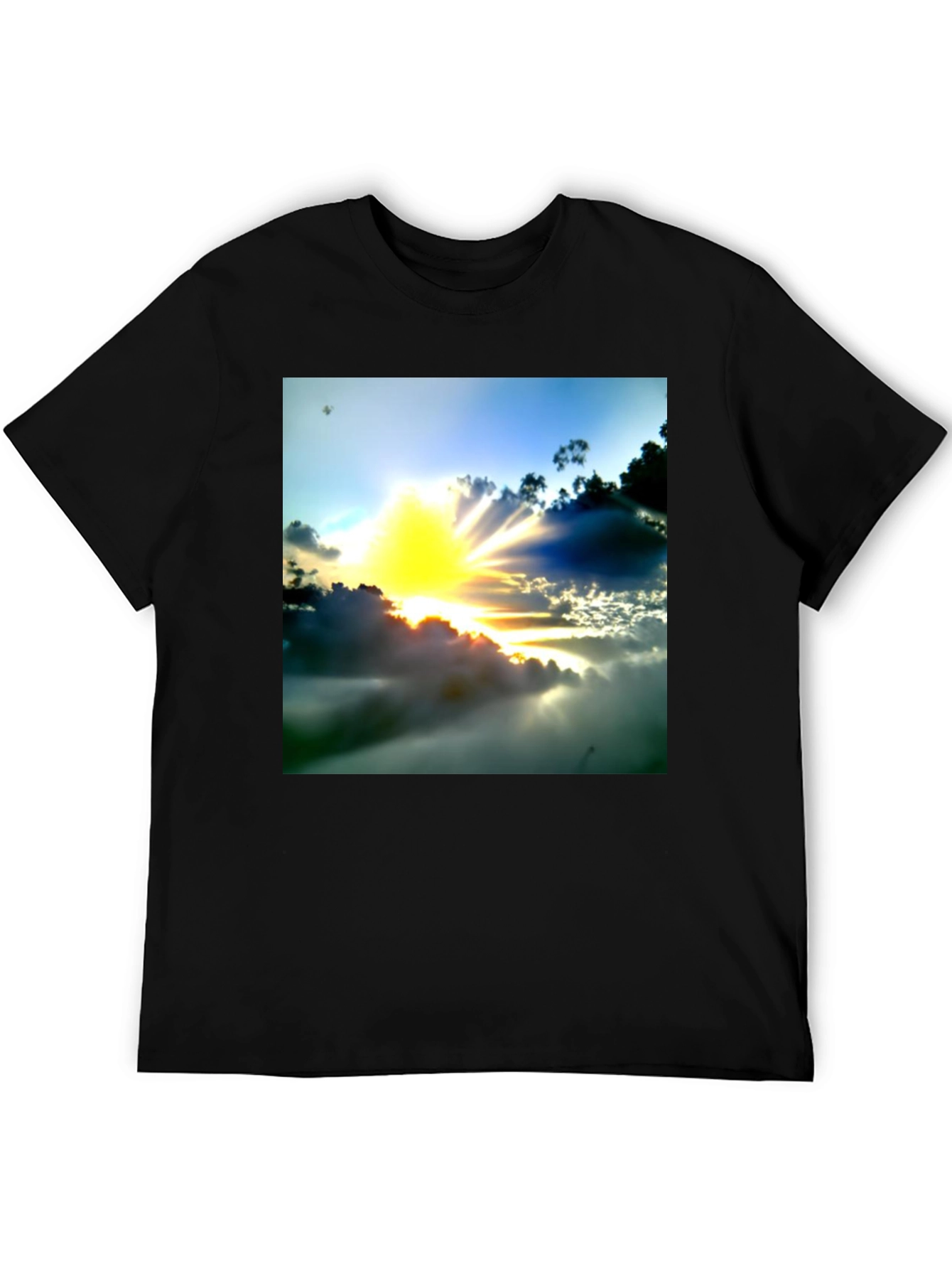 Sunrise Graphic Tee - Black Cotton Blend