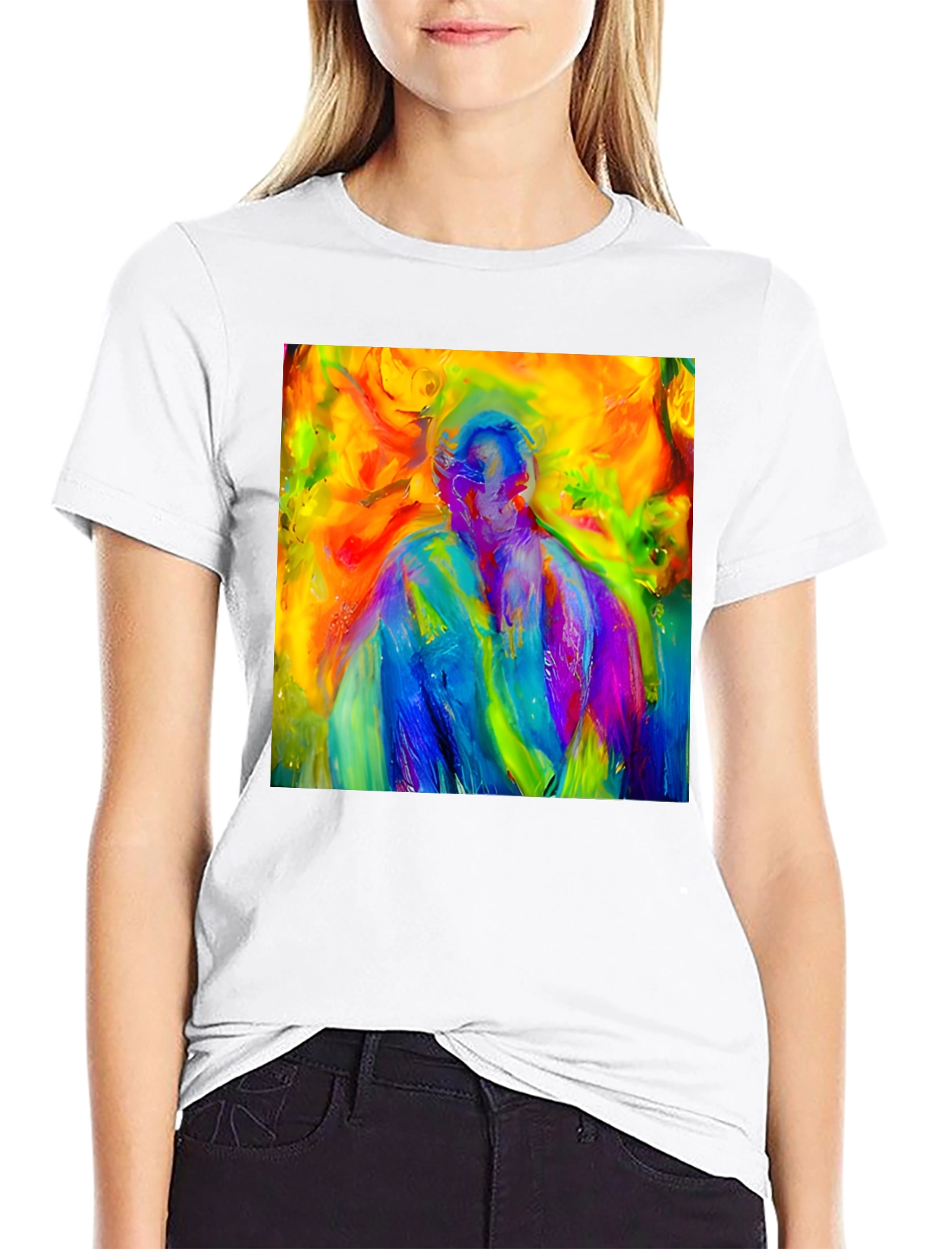 Abstract Art Graphic Black Tee