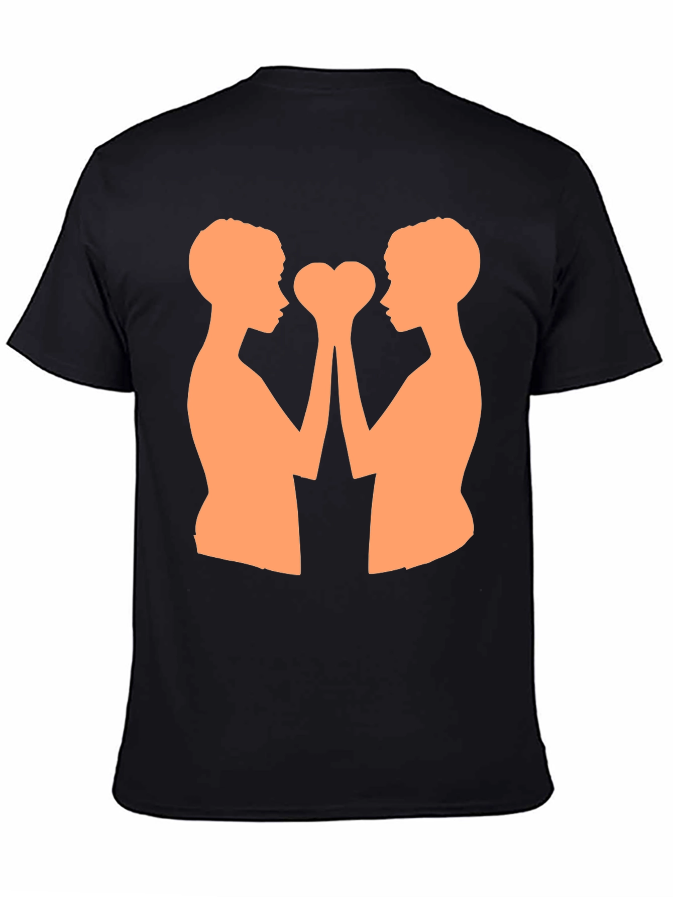 Heart Hands T-Shirt - Black Cotton Blend Graphic Tee