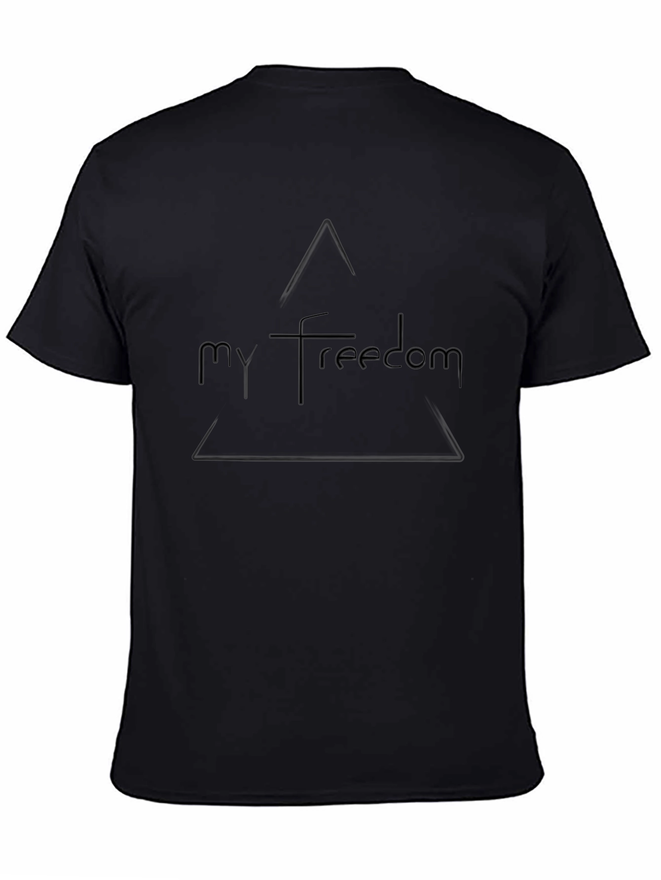 My Freedom Graphic Tee - Black Cotton Casual Wear