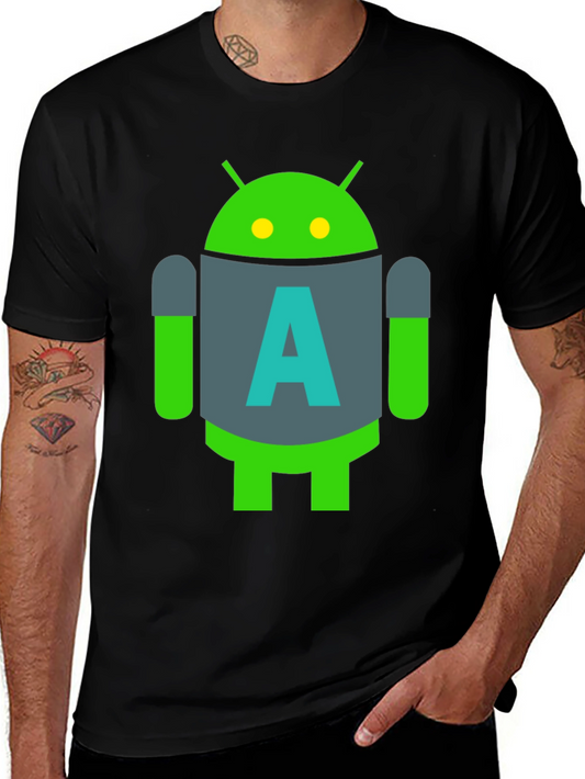 Android A Logo Black T-Shirt