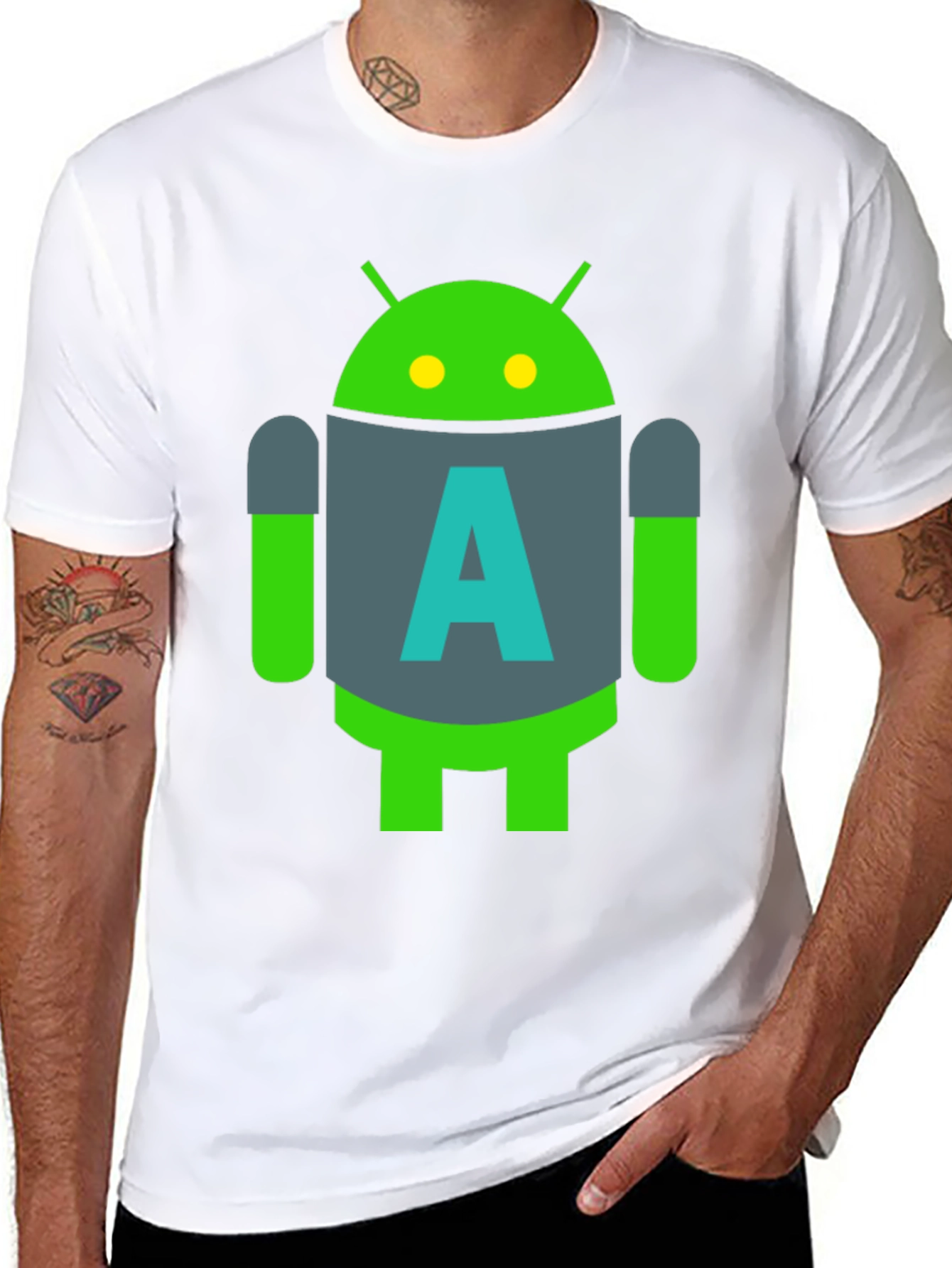 Android A Logo Black T-Shirt