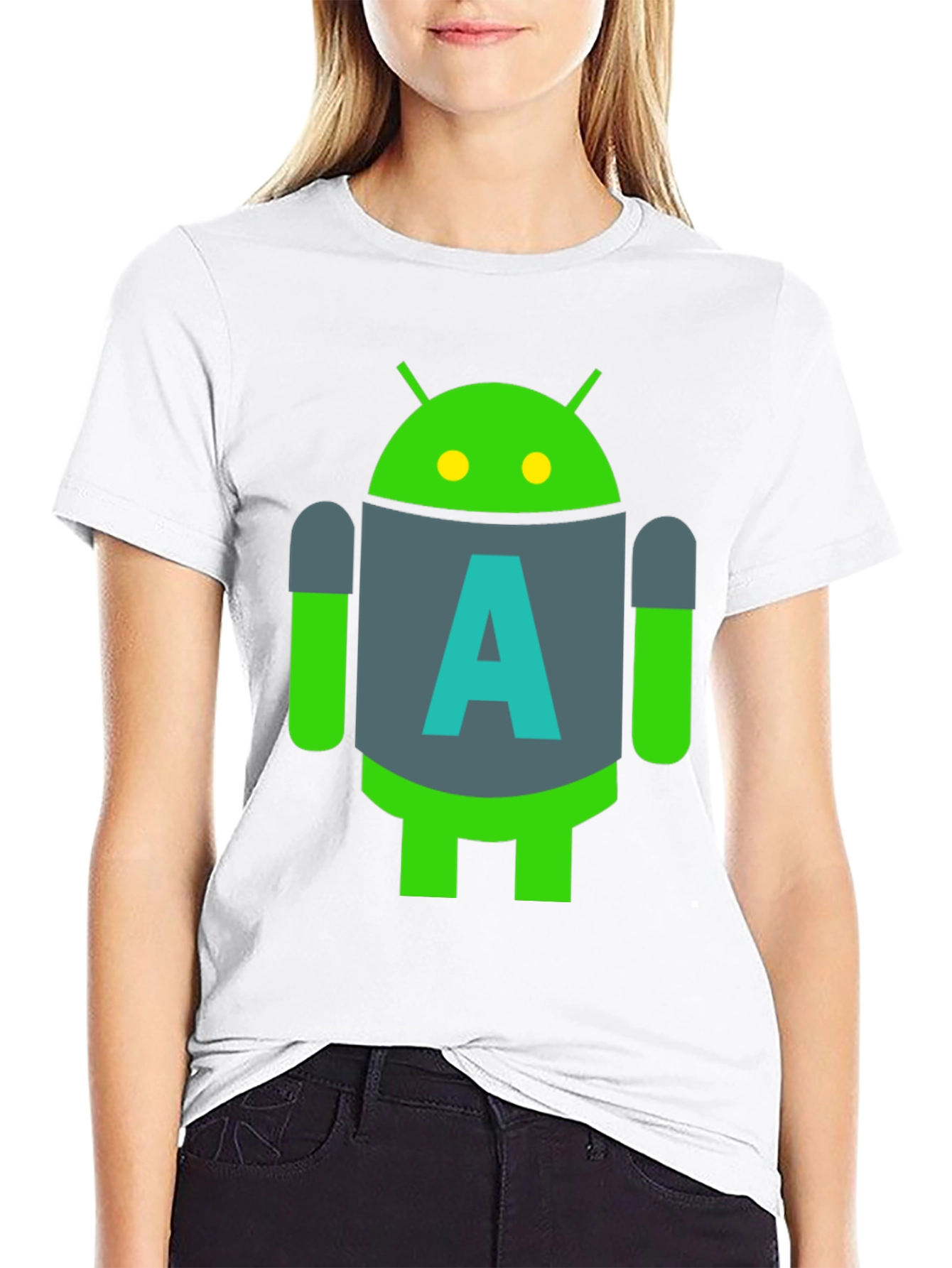 Android A Logo Black T-Shirt