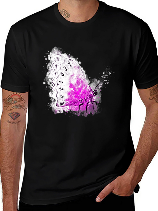 Butterfly Graphic Tee - Mens Black T-Shirt