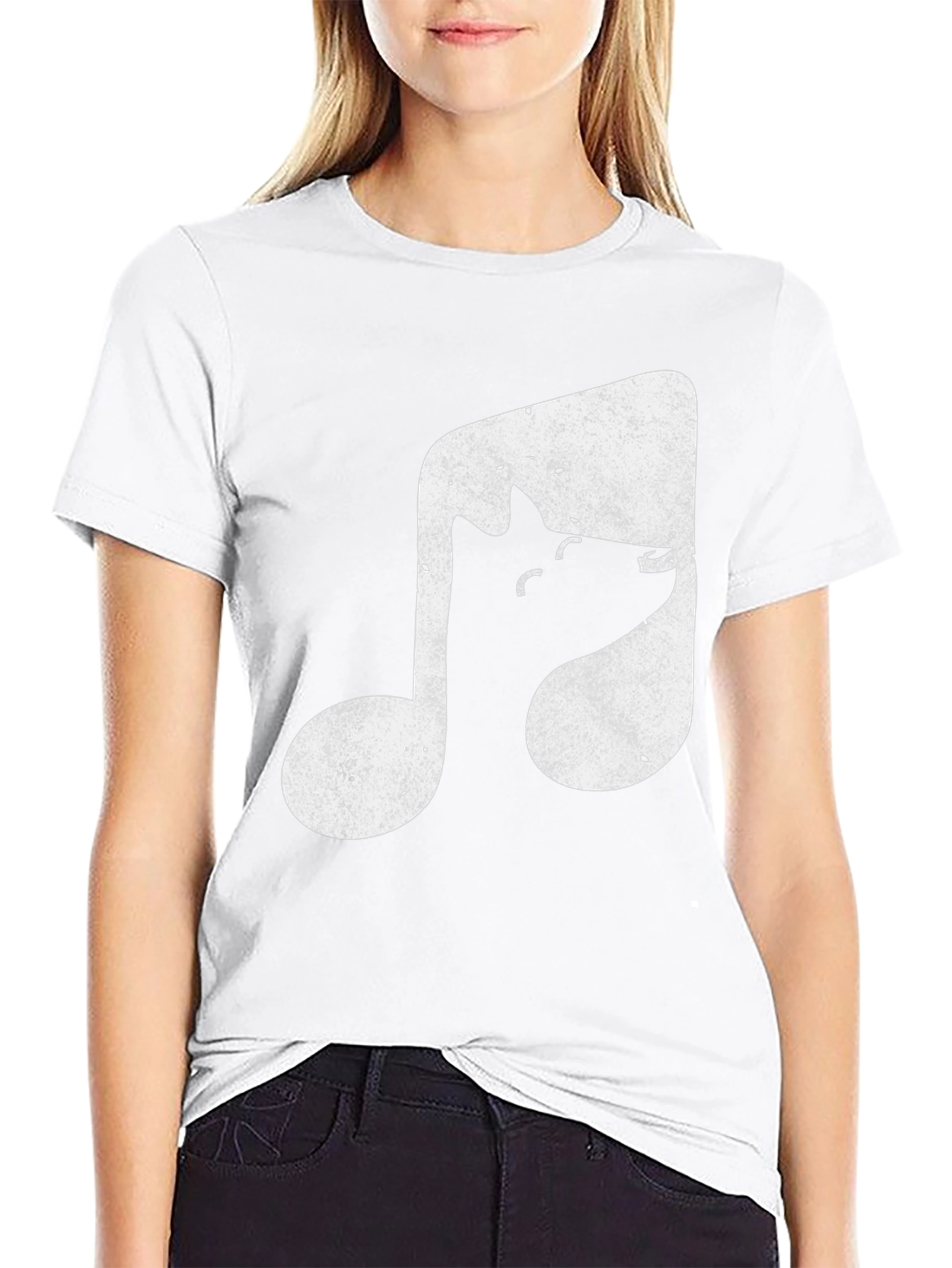 Musical Wolf Black T-Shirt - Unique Design