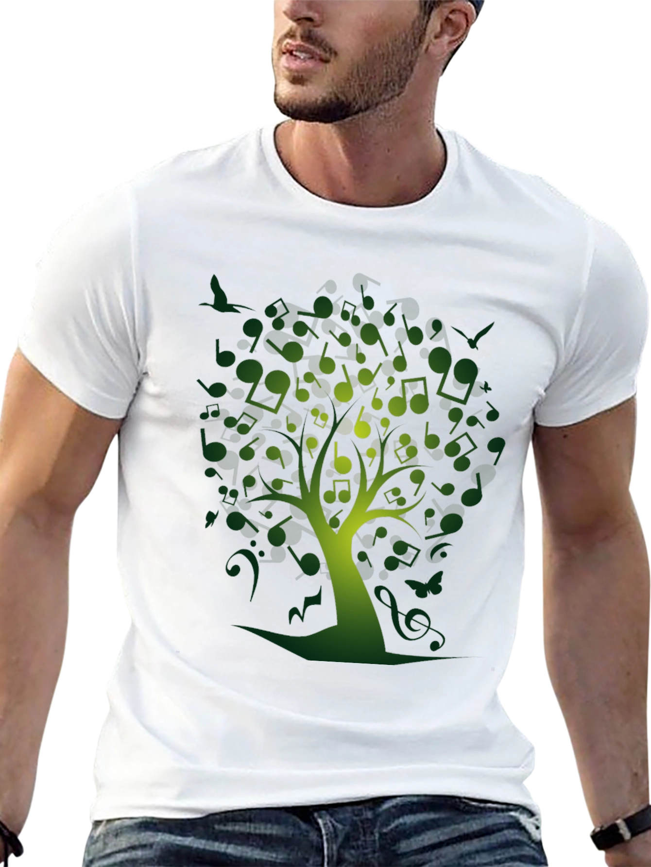 Musical Notes Tree Graphic Tee