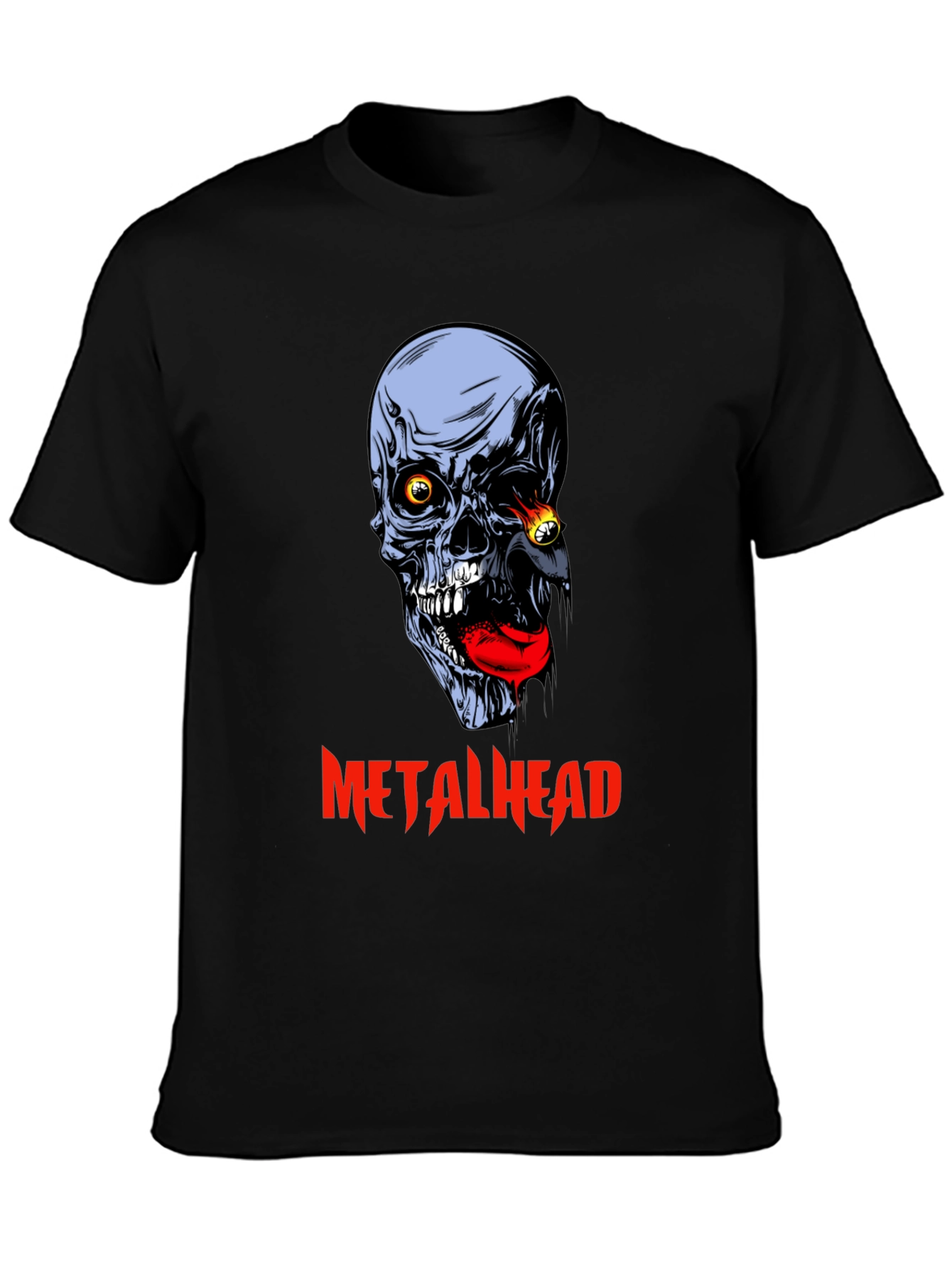 Metalhead Skull T-Shirt - Graphic Print