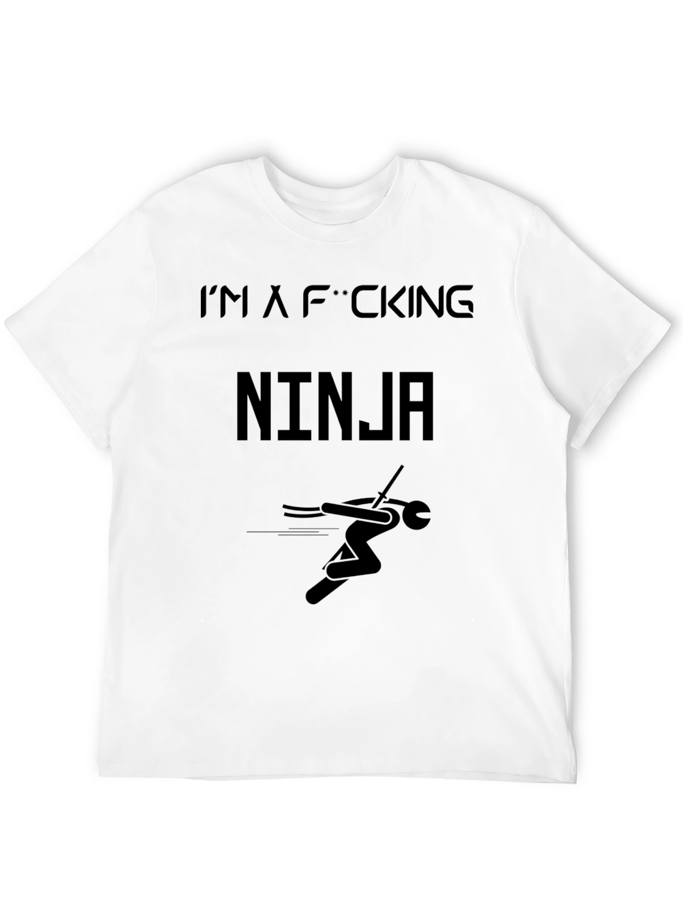 Im A Ninja Graphic Tee - Black Cotton T-Shirt