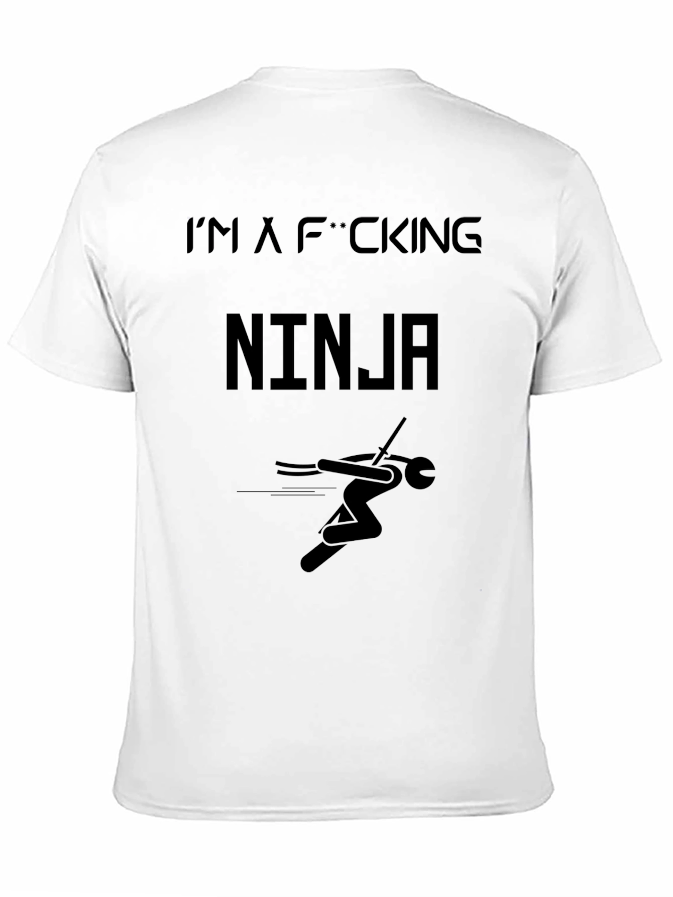 Im A Ninja Graphic Tee - Black Cotton T-Shirt