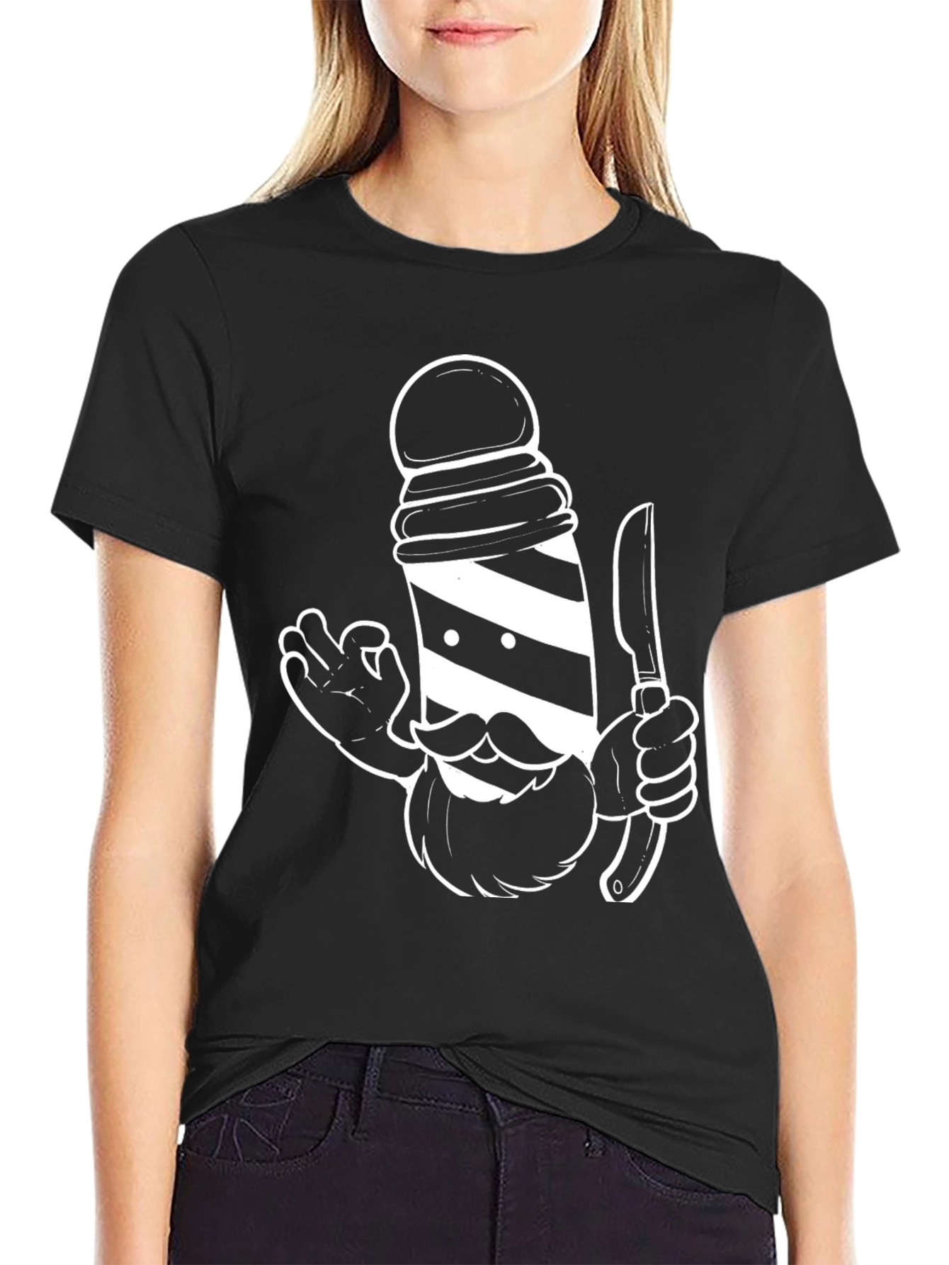 Barber Pole Graphic T-Shirt - Stylish & Unique