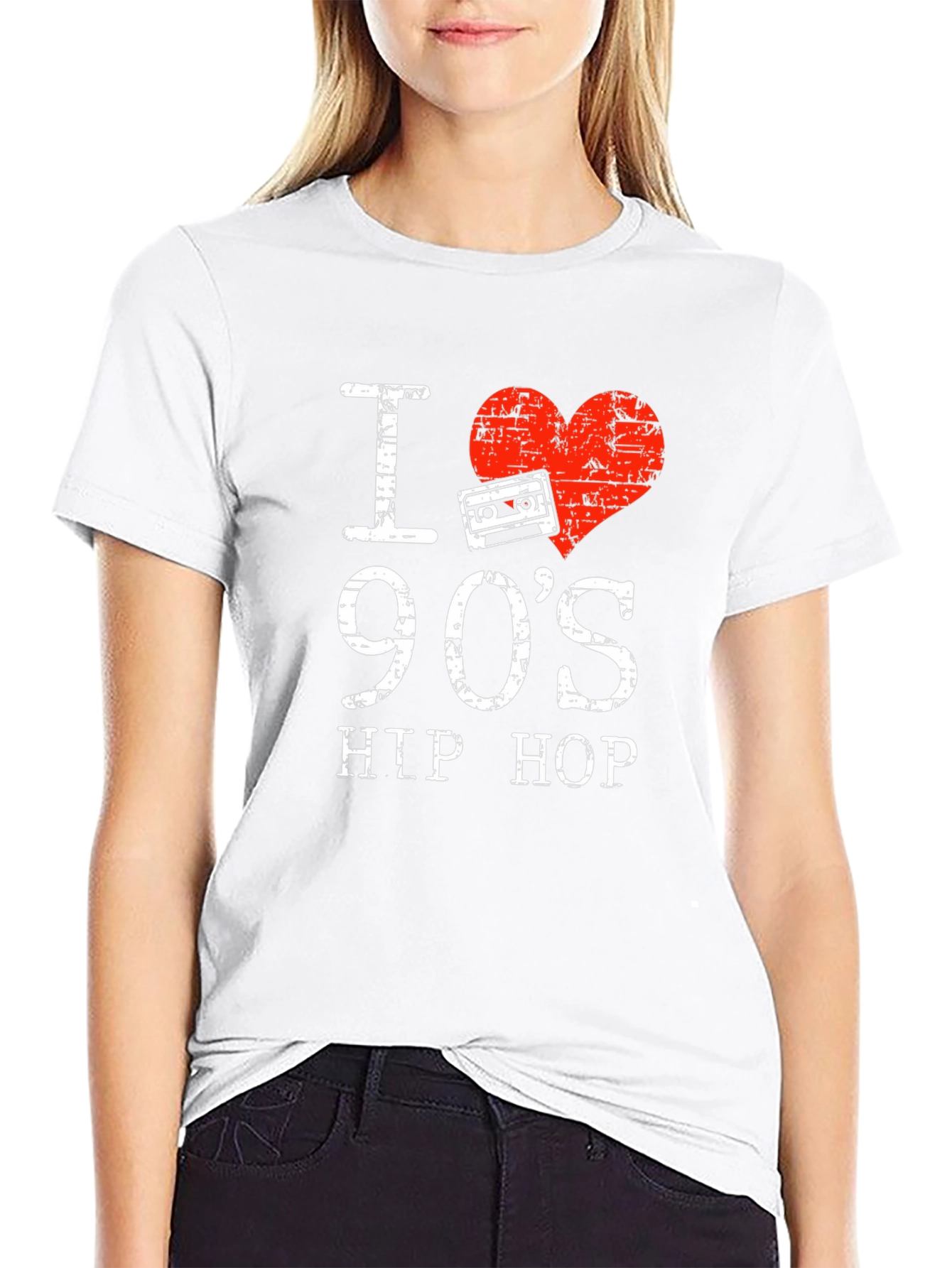 I Love 90s Hip Hop T-Shirt Retro Cassette