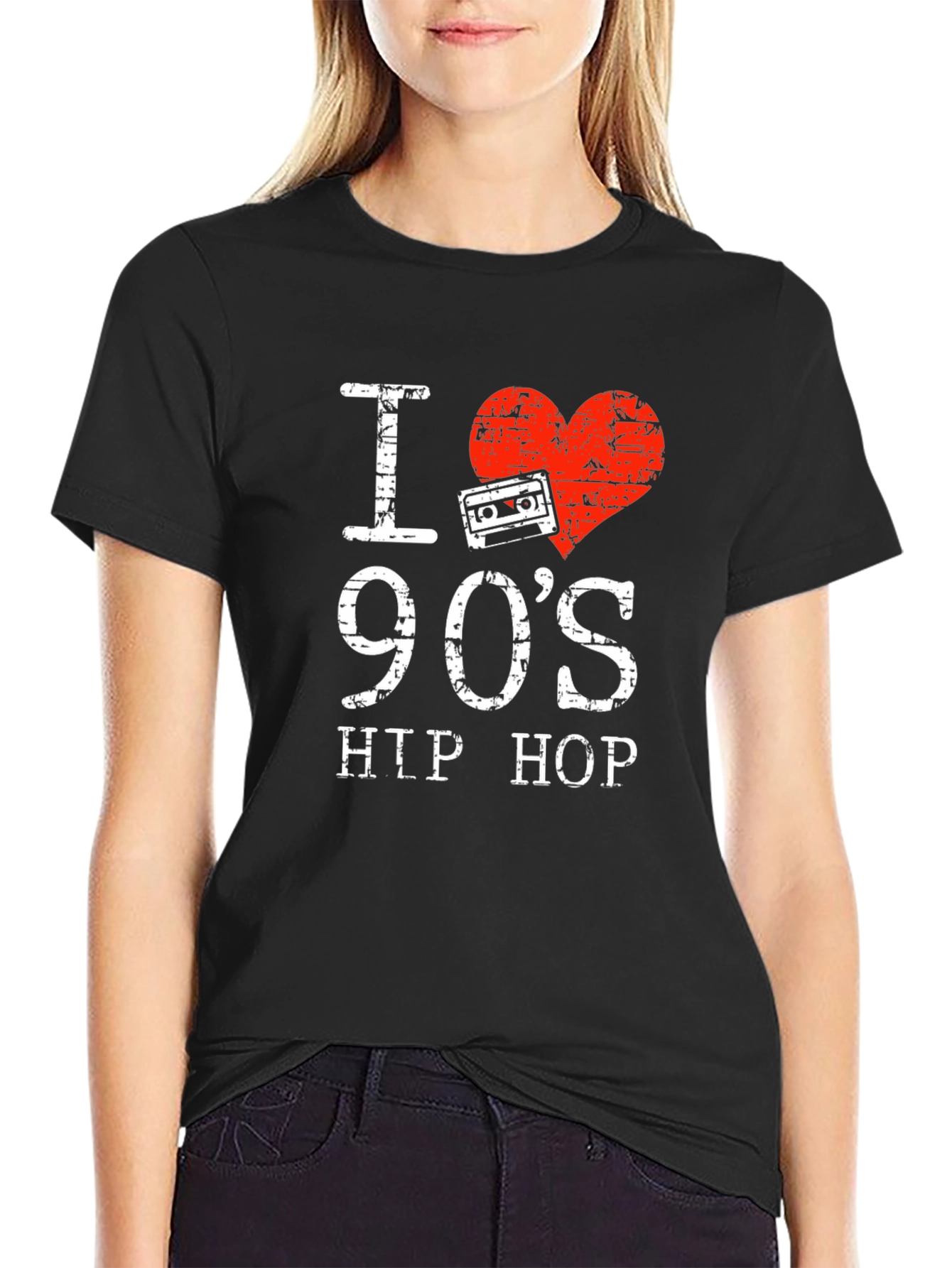 I Love 90s Hip Hop T-Shirt Retro Cassette