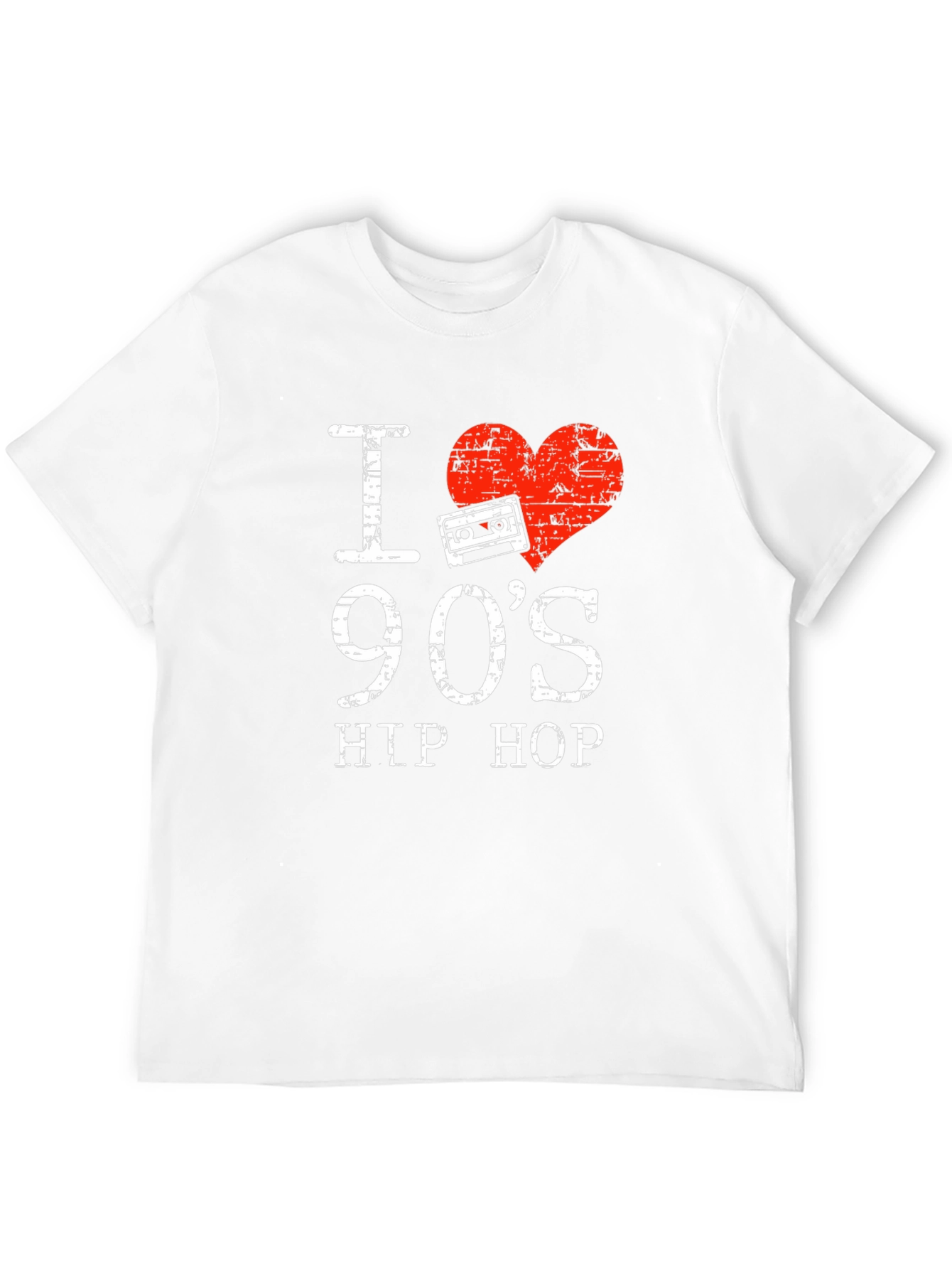 I Love 90s Hip Hop T-Shirt Retro Cassette