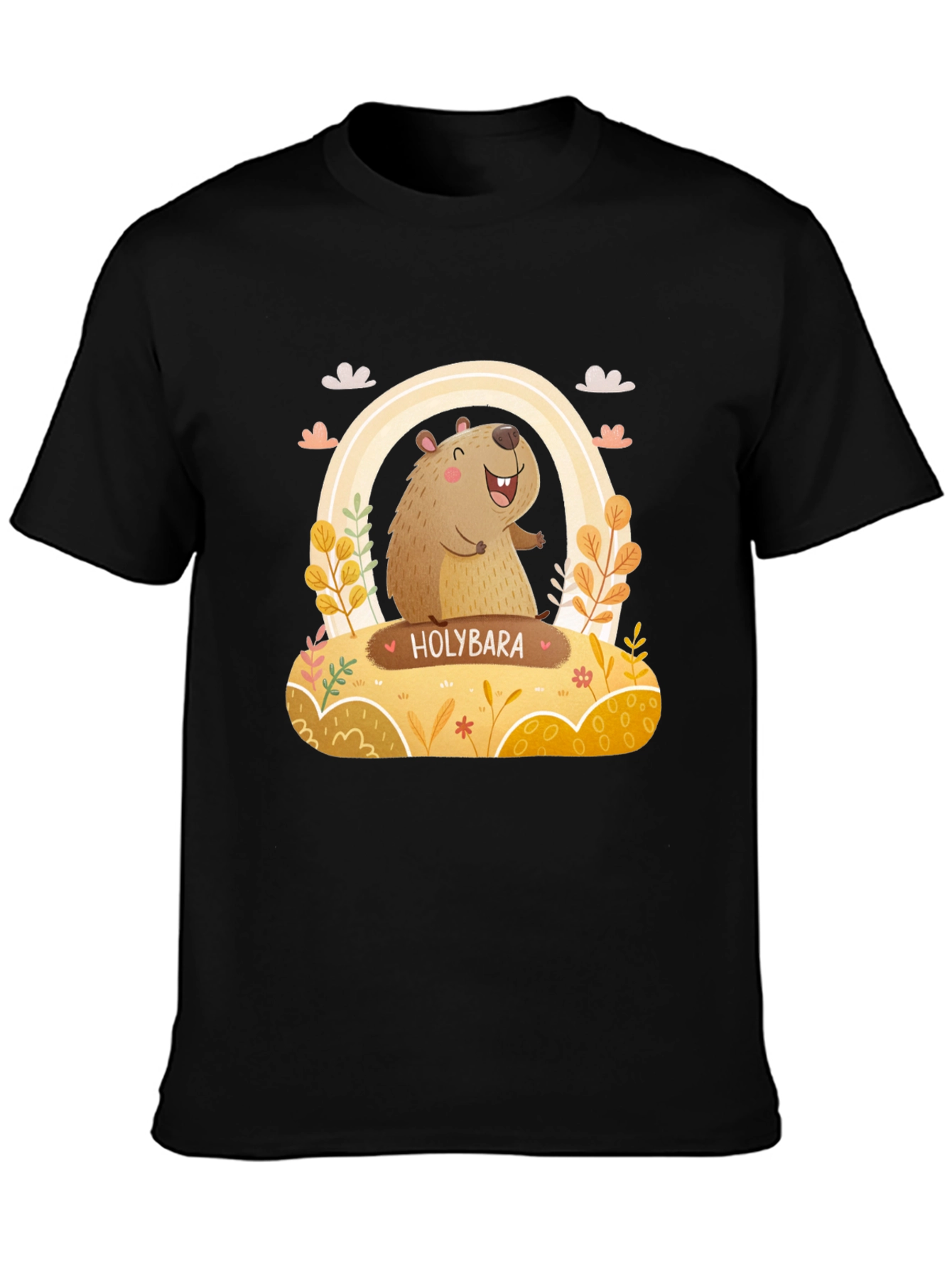Holybara Graphic Tee - Cute Cartoon Design