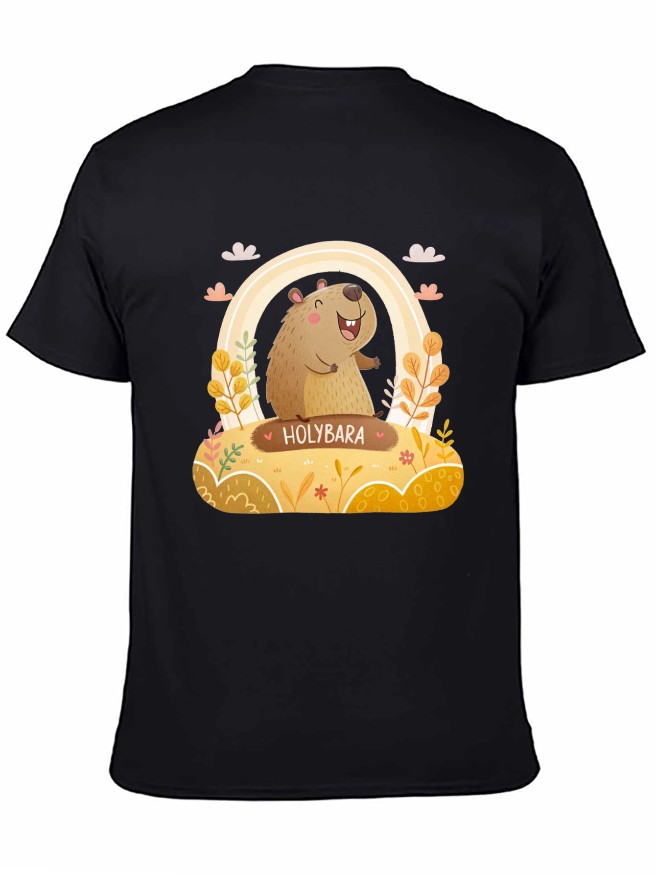 Holybara Graphic Tee - Cute Cartoon Design