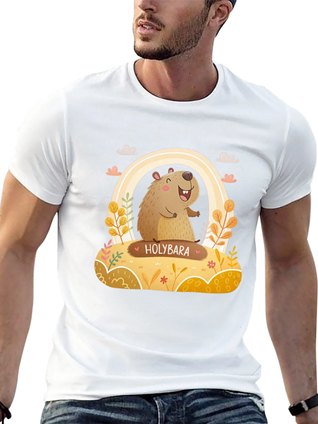 Holybara Graphic Tee - Cute Cartoon Design