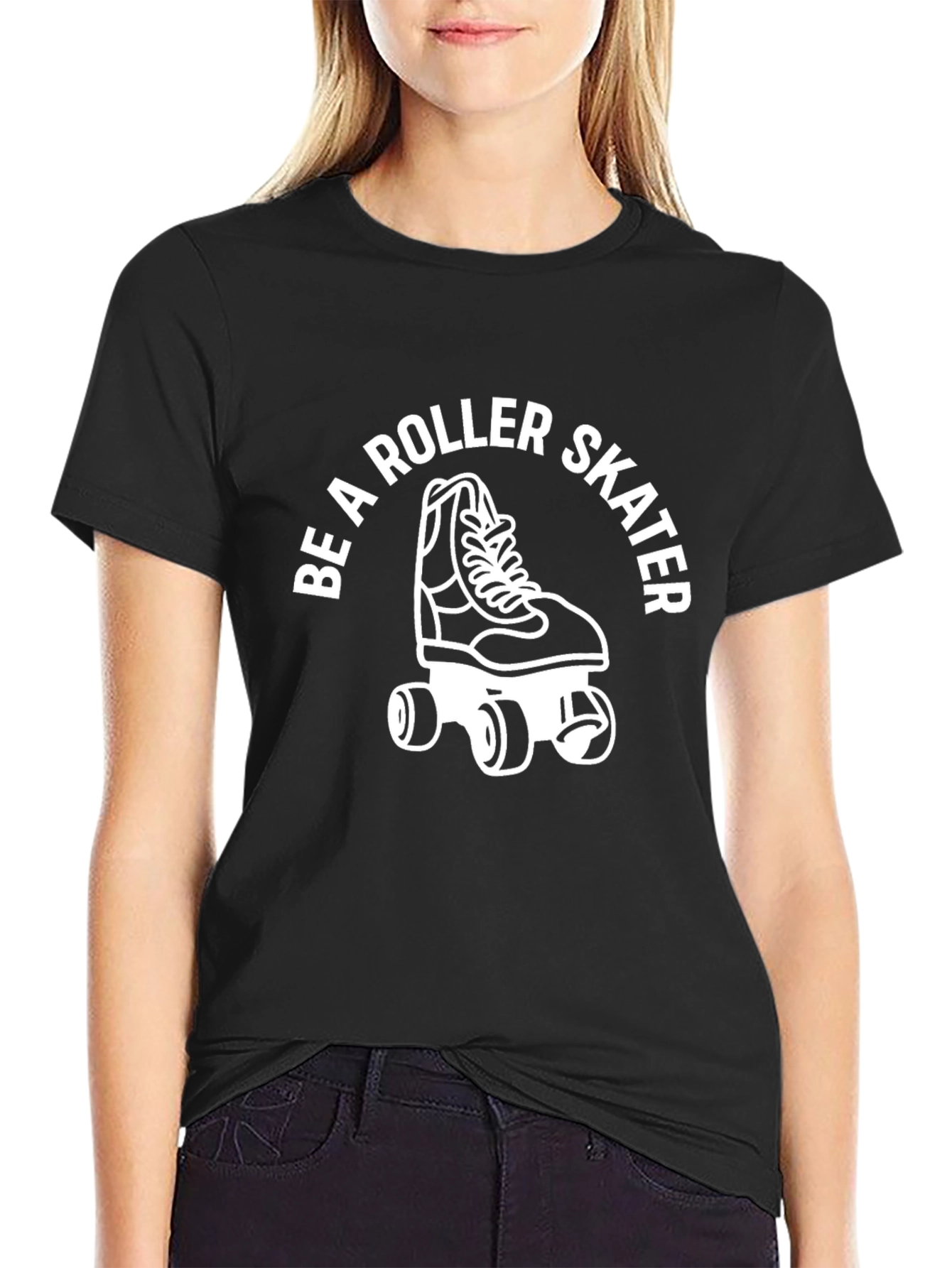 Be a Roller Skater Graphic Tee - Black
