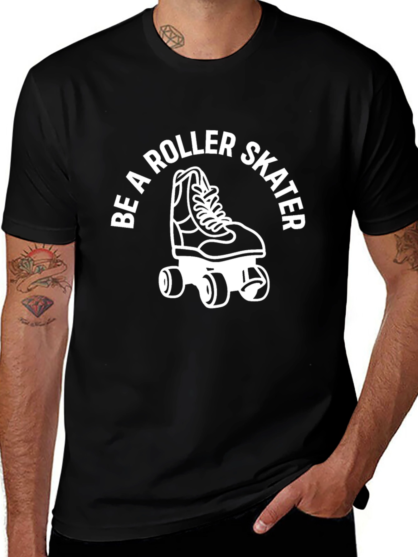 Be a Roller Skater Graphic Tee - Black