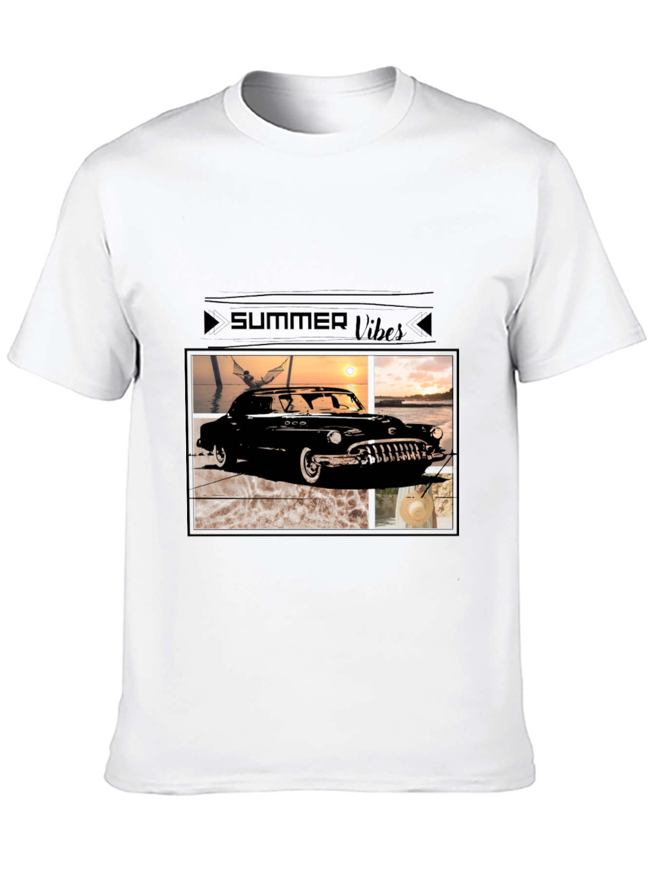 Summer Vibes Classic Car Graphic Tee