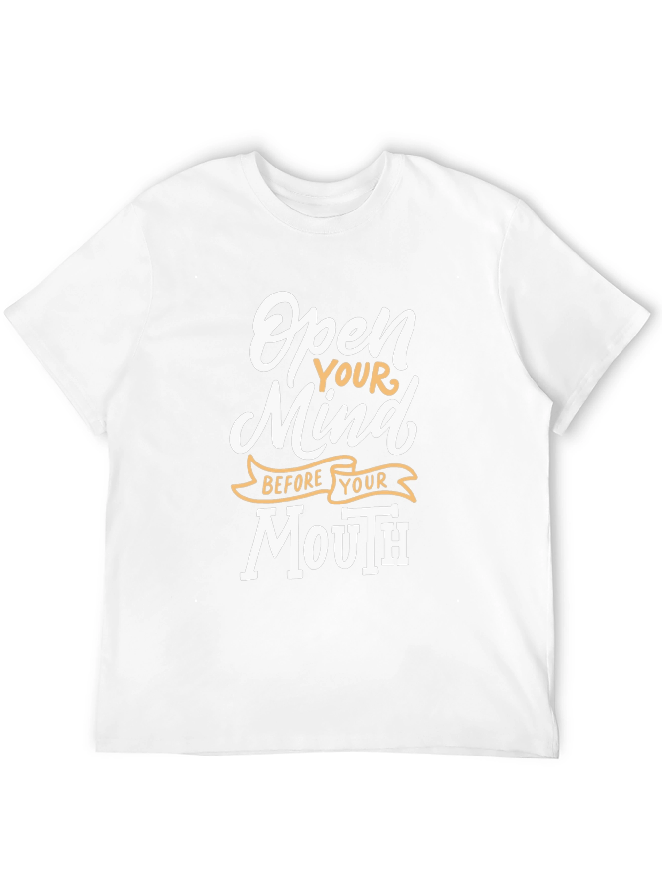 Open Mind Before Mouth Graphic T-Shirt - Black