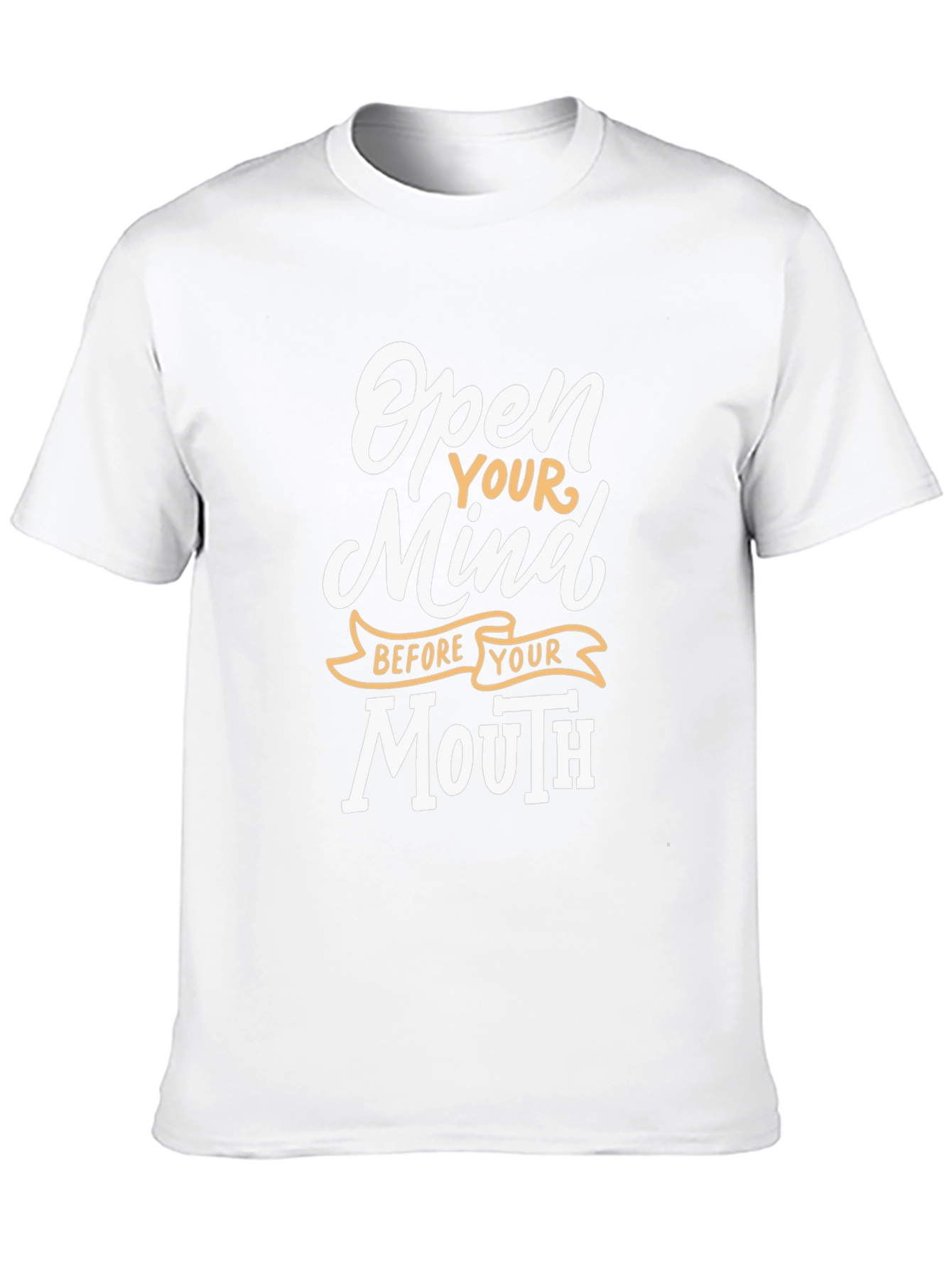 Open Mind Before Mouth Graphic T-Shirt - Black