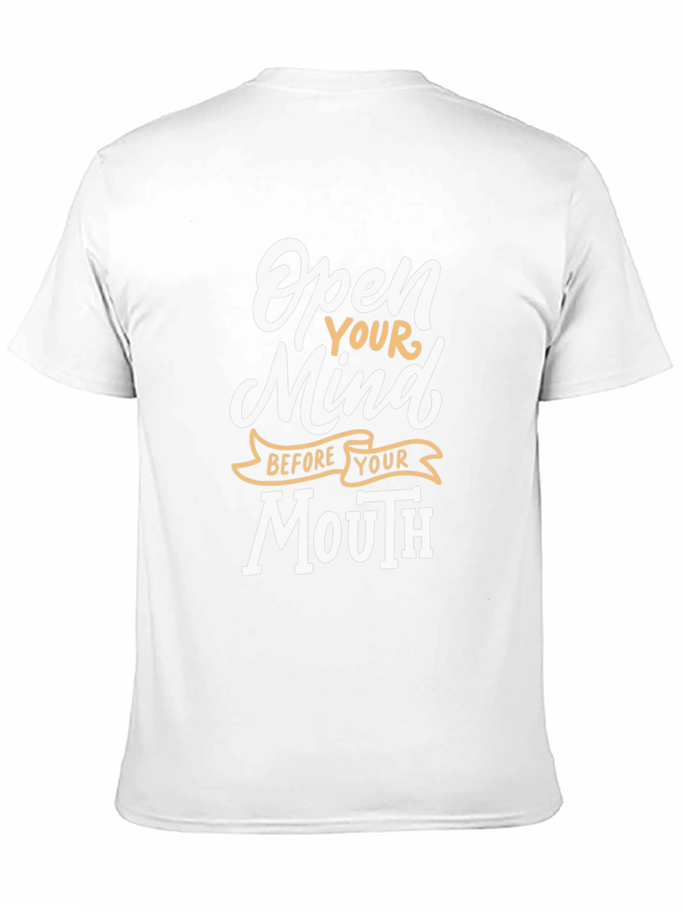 Open Mind Before Mouth Graphic T-Shirt - Black