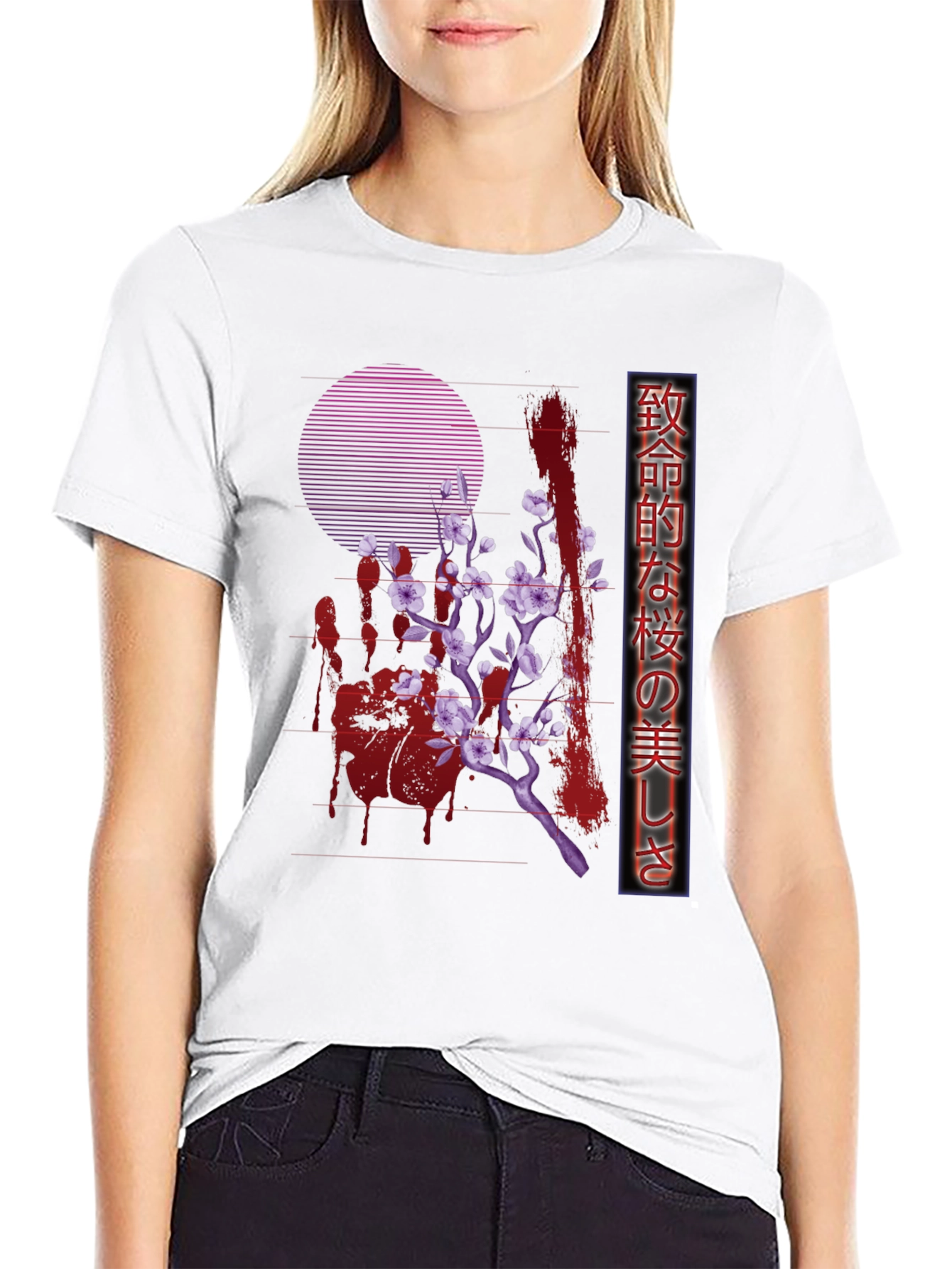 Aesthetic Cherry Blossom Graphic Tee