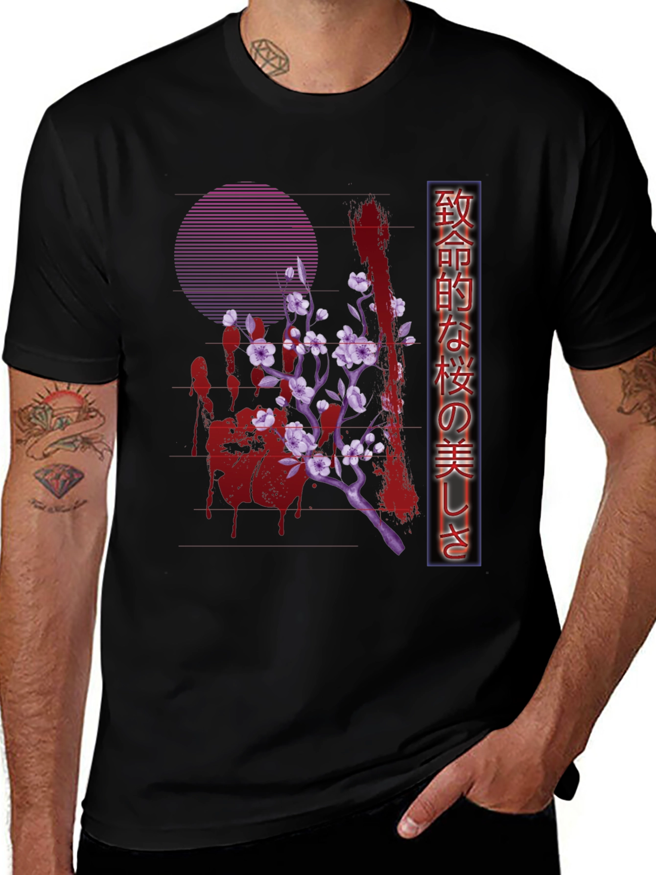 Aesthetic Cherry Blossom Graphic Tee